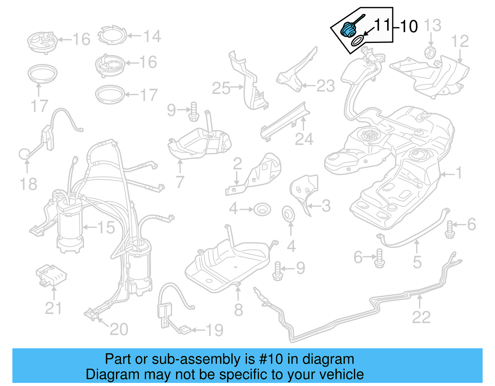 Fuel Cap 7P0-201-550-F - View 12