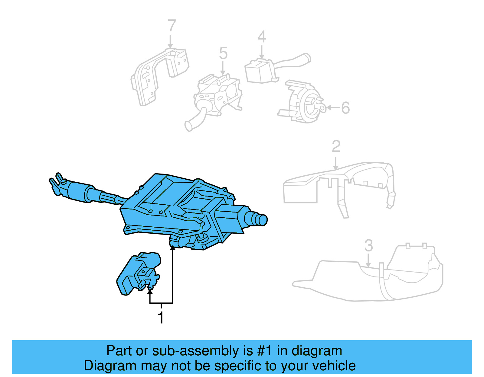 Steering Column 3D1-419-501-AJ - View 4