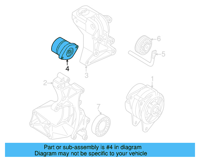 Serpentine Tensioner 021-145-299-A - View 4