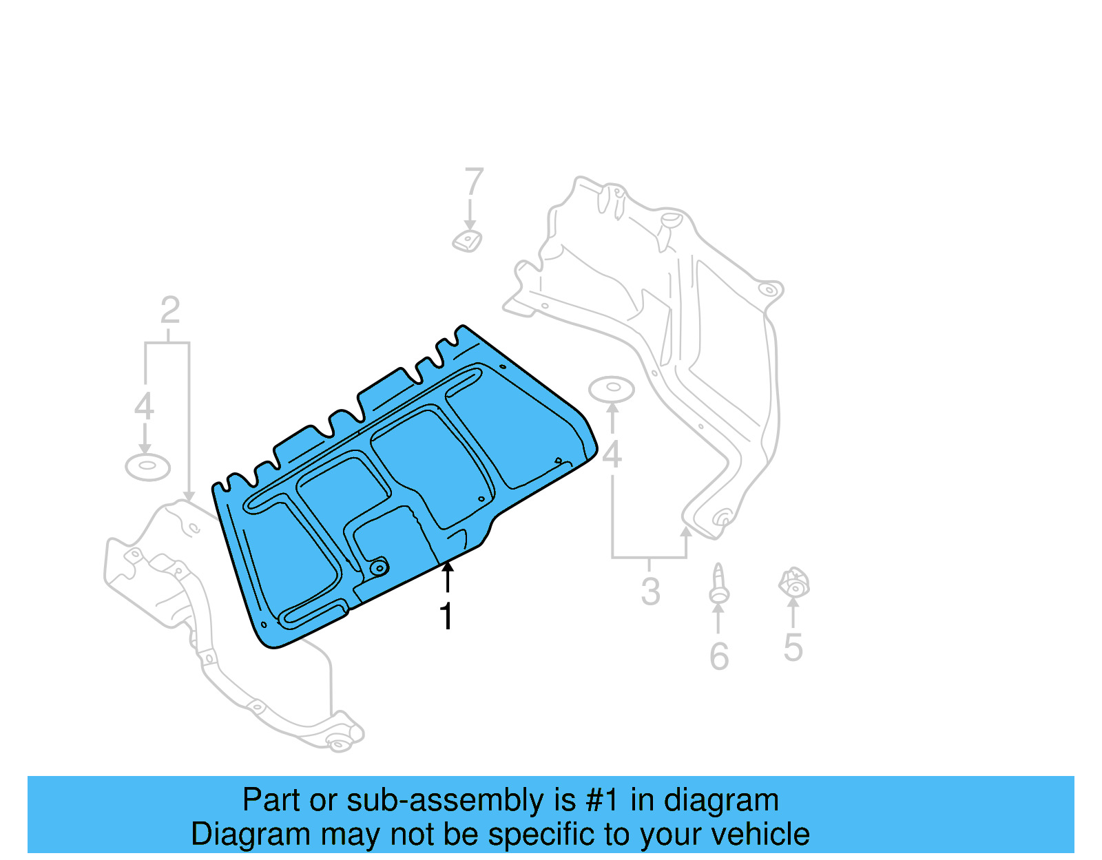 Radiator Support Splash Shield 1J0-825-237-R - View 25
