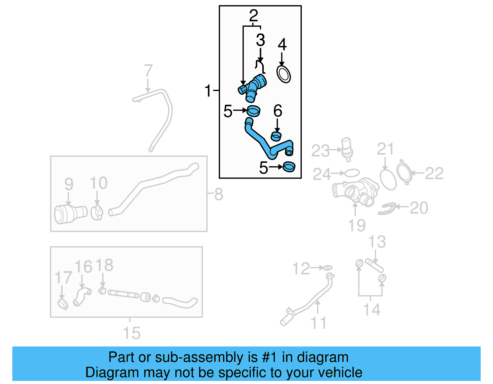 Lower Hose 1C0-122-051-Q - View 15