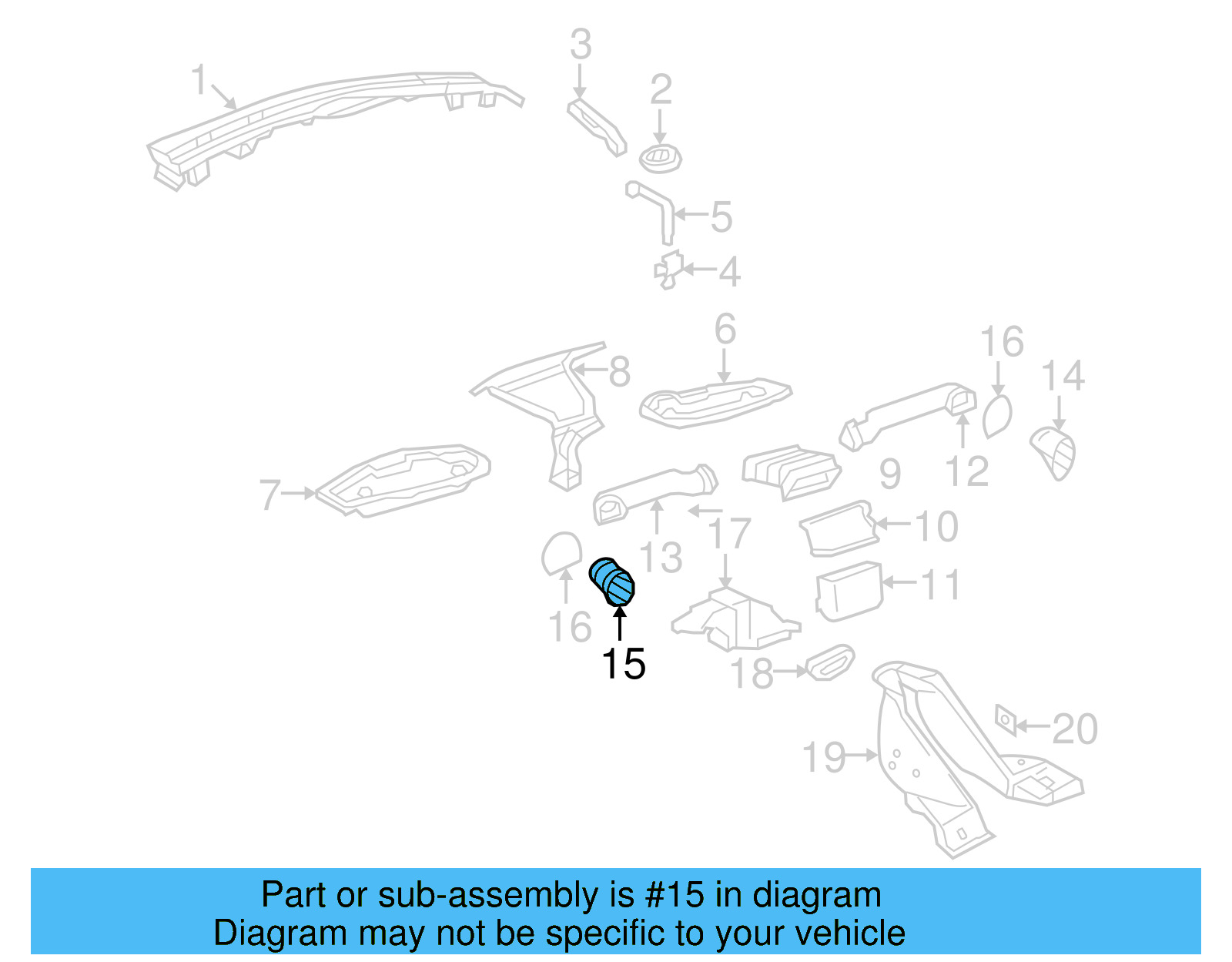 Vent Grille 1C0-820-901-C-XNP - View 11
