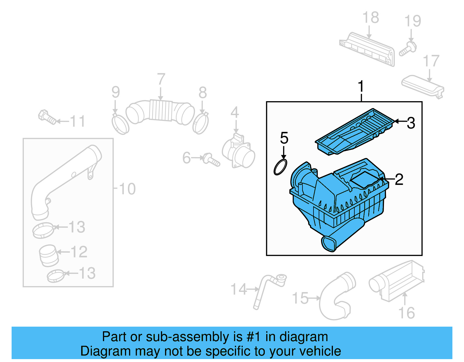 Air Cleaner Assembly 1K0-129-607-AG - View 33