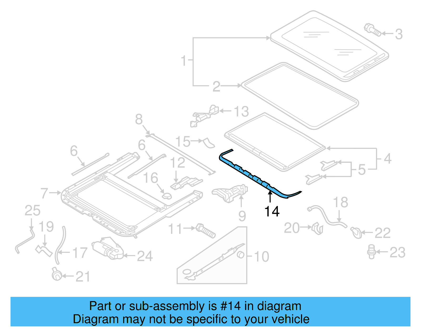 Sunroof Deflector 5C6-877-651-E-9B9 - View 9