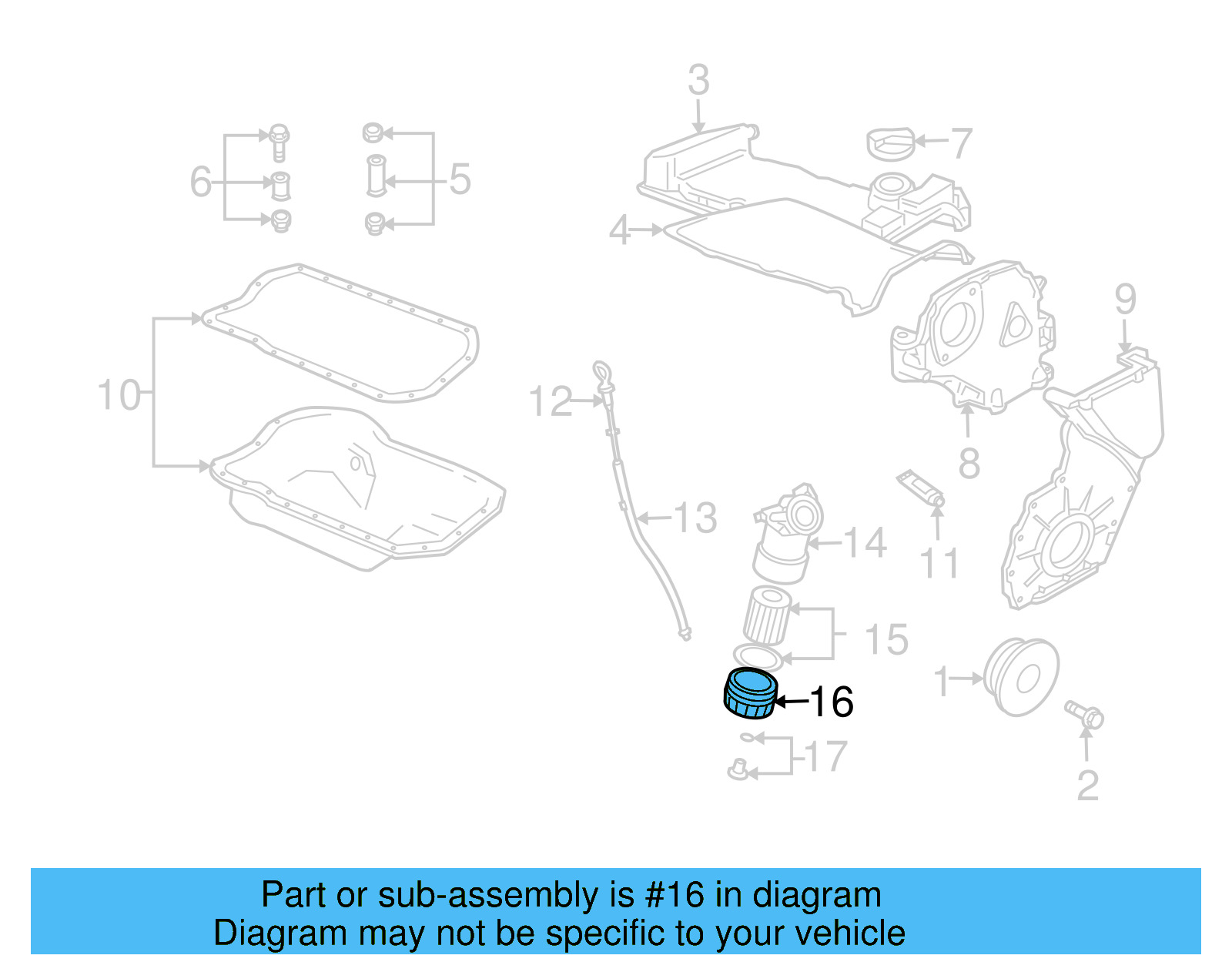 Engine Oil Filter Housing 021-115-433-E - View 30