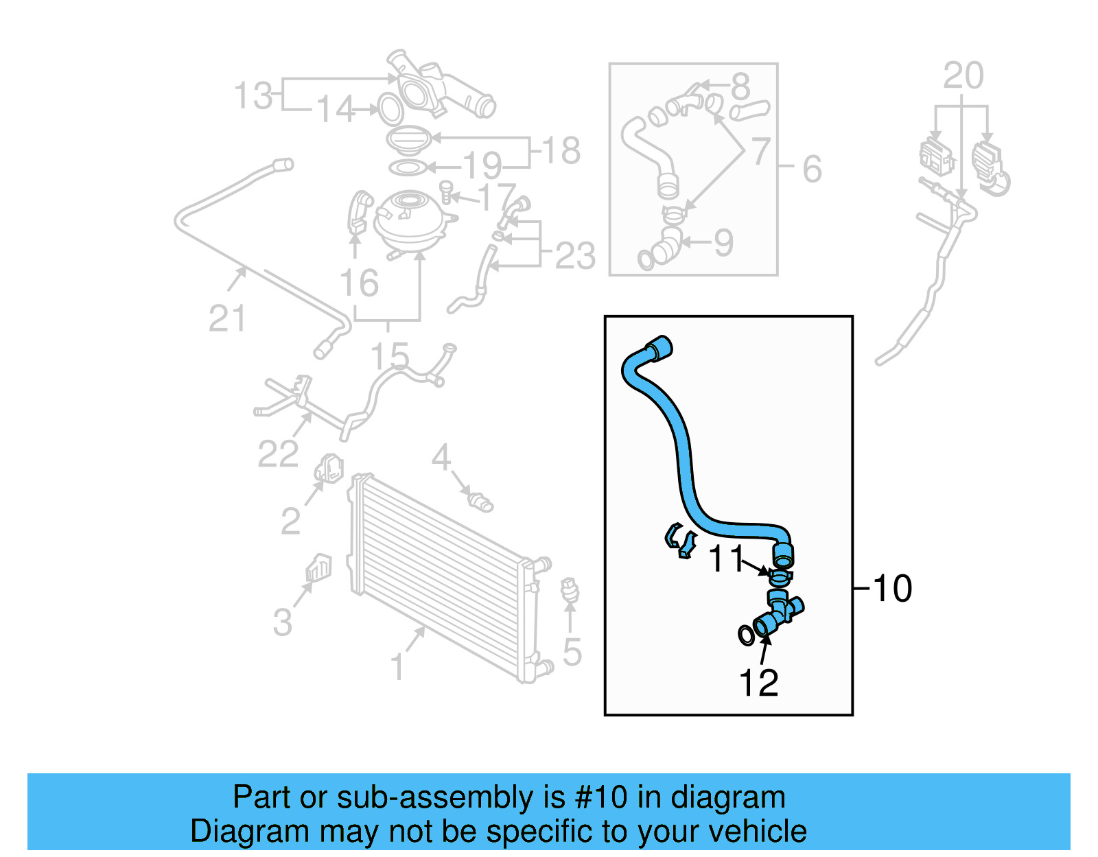Lower Hose 1J0-122-051-H - View 28