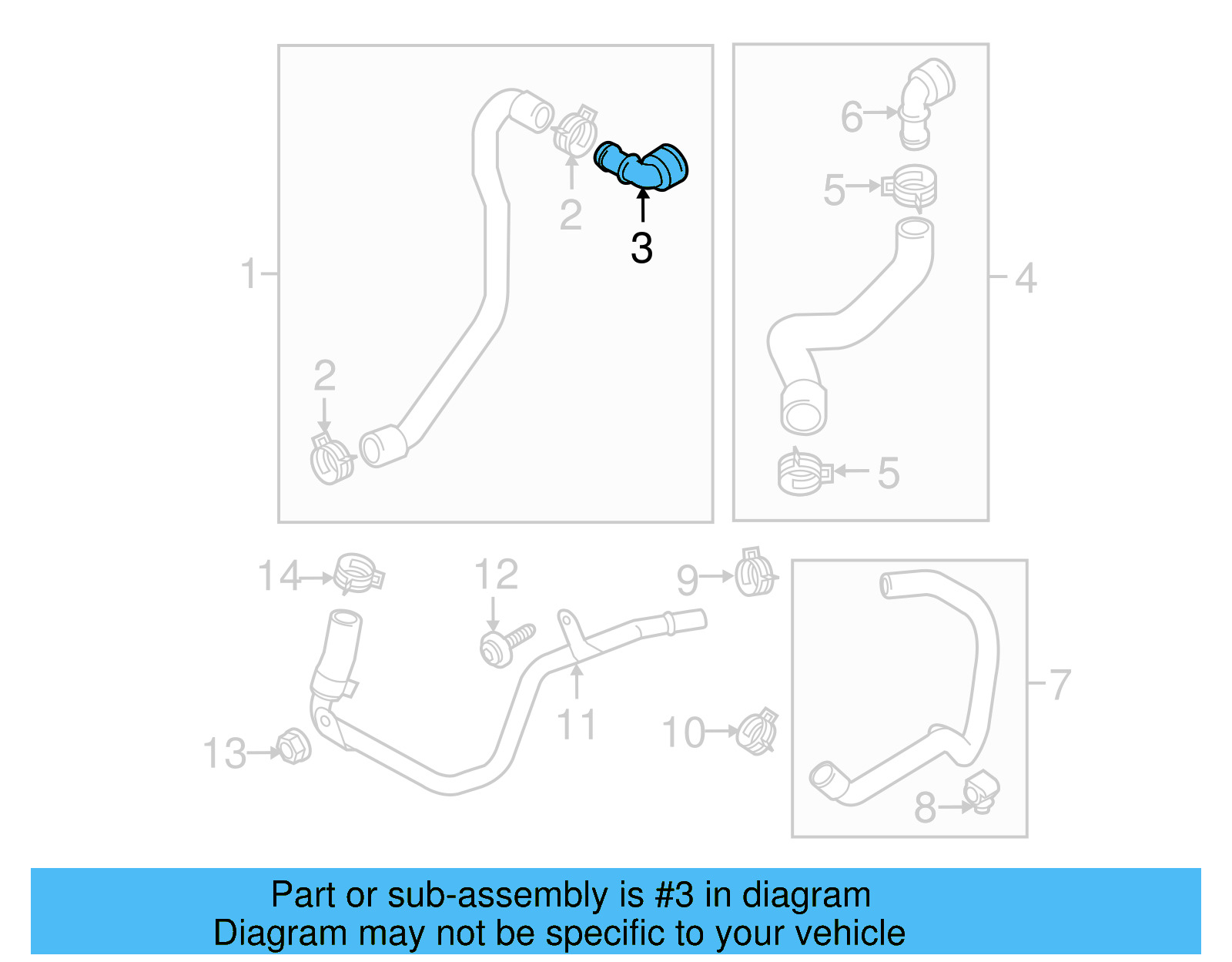 Upper Coupling 1K0-122-291-H - View 14