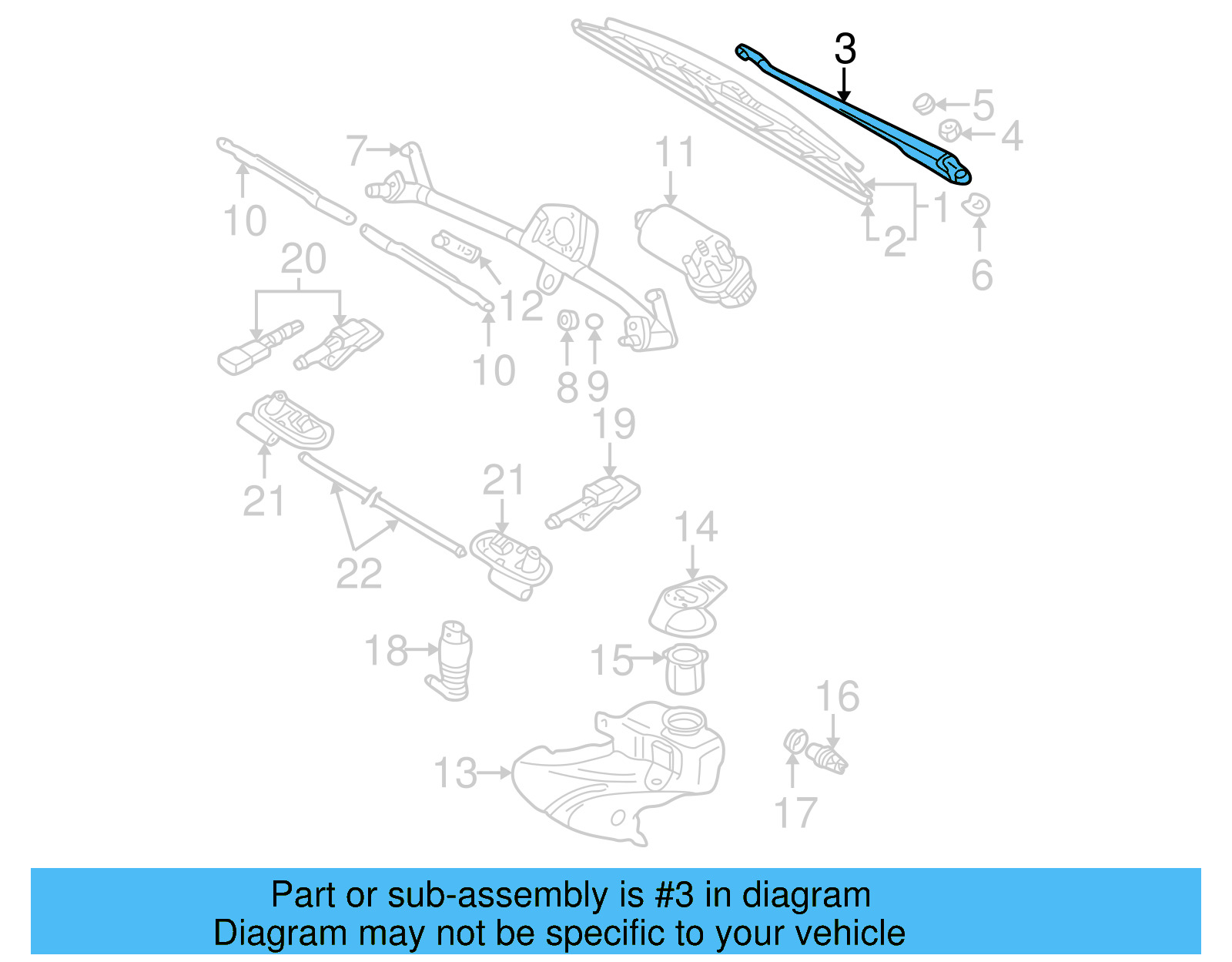 Wiper Arm 3B1-955-409-C - View 5
