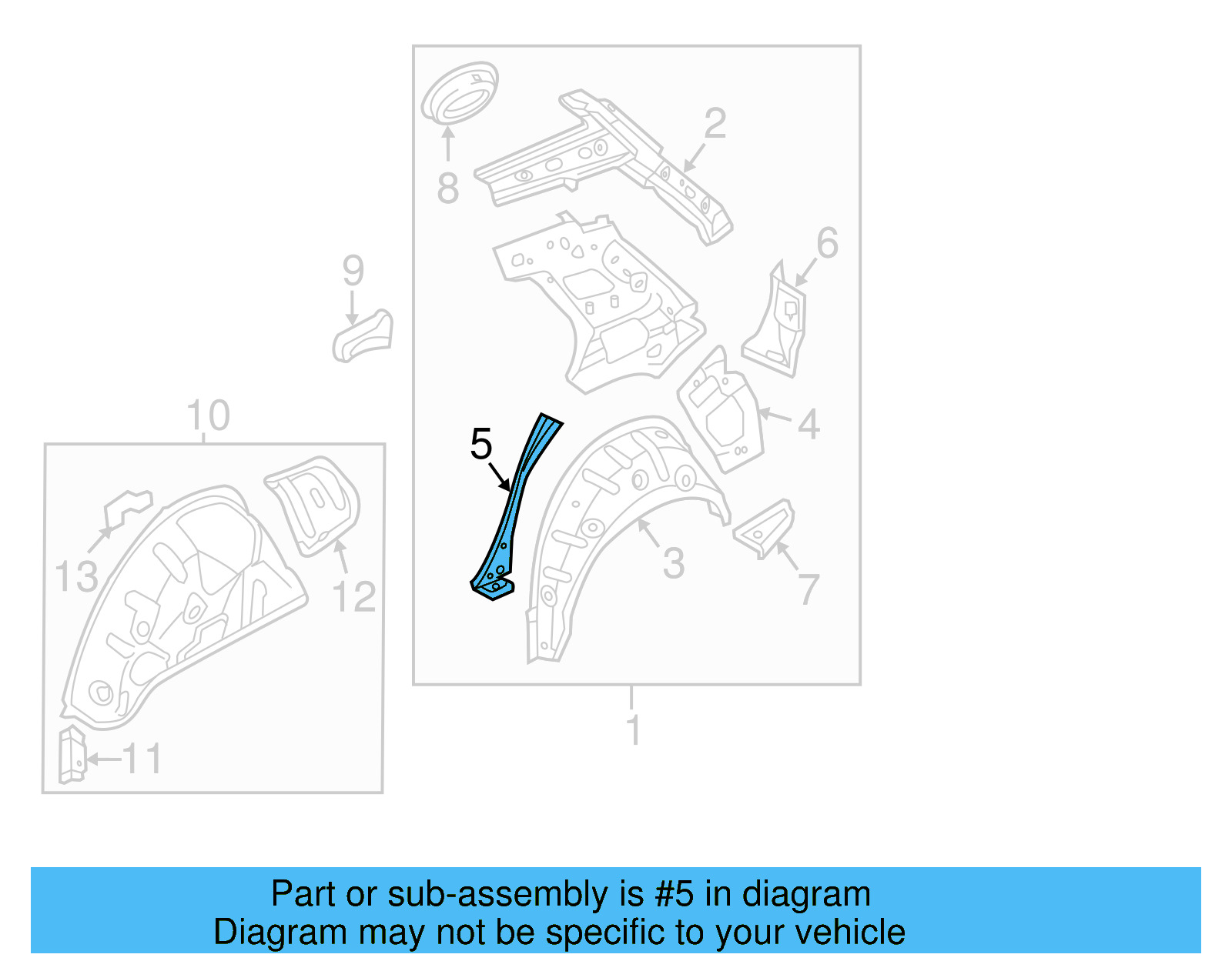 Wheelhouse Brace 5G4-810-421-A - View 12