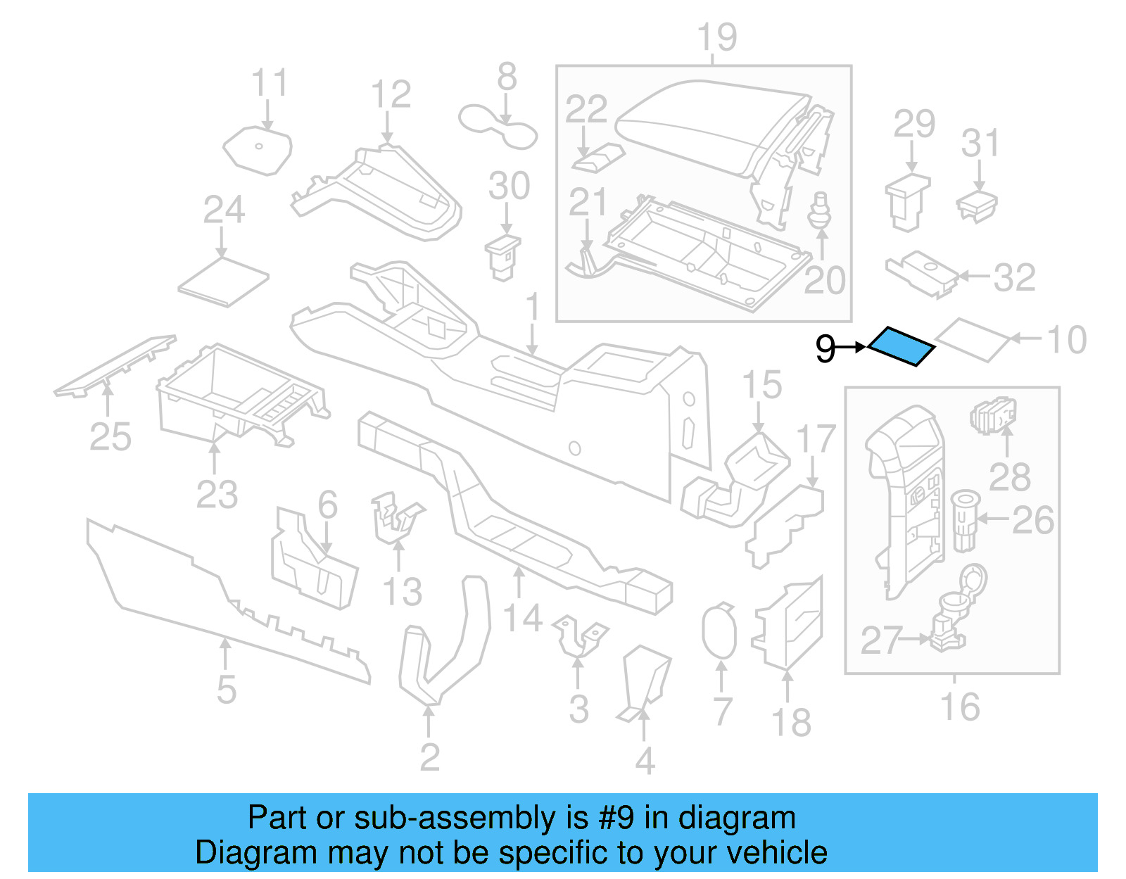 Console Mat 5C6-864-229-C-82V - View 13