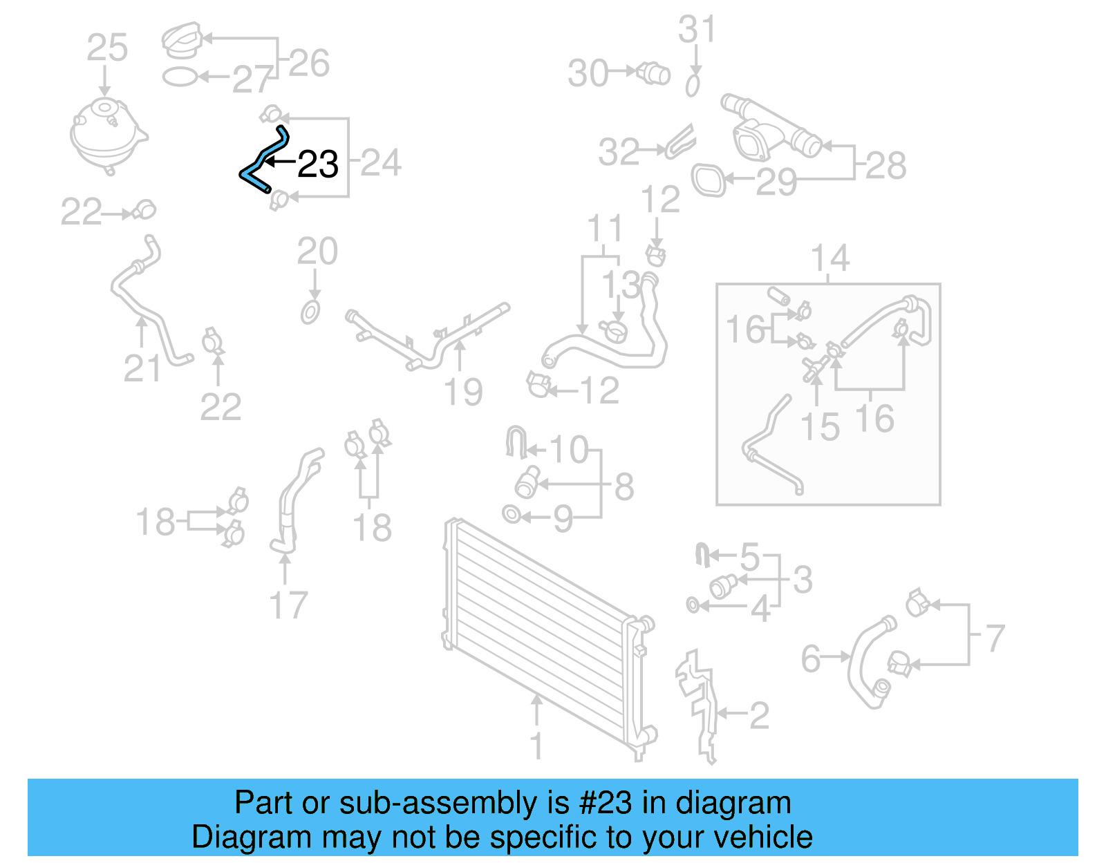 Overflow Hose 3C0-121-447-L - View 4