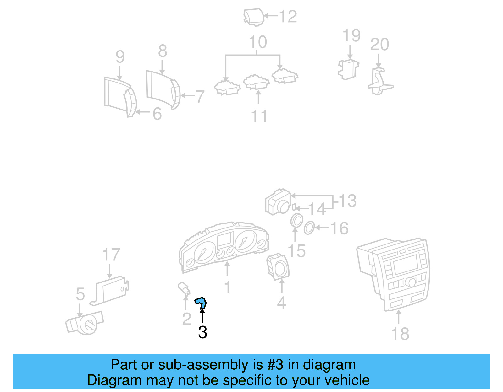 Temp Sensor Bracket 3D0-919-248 - View 4