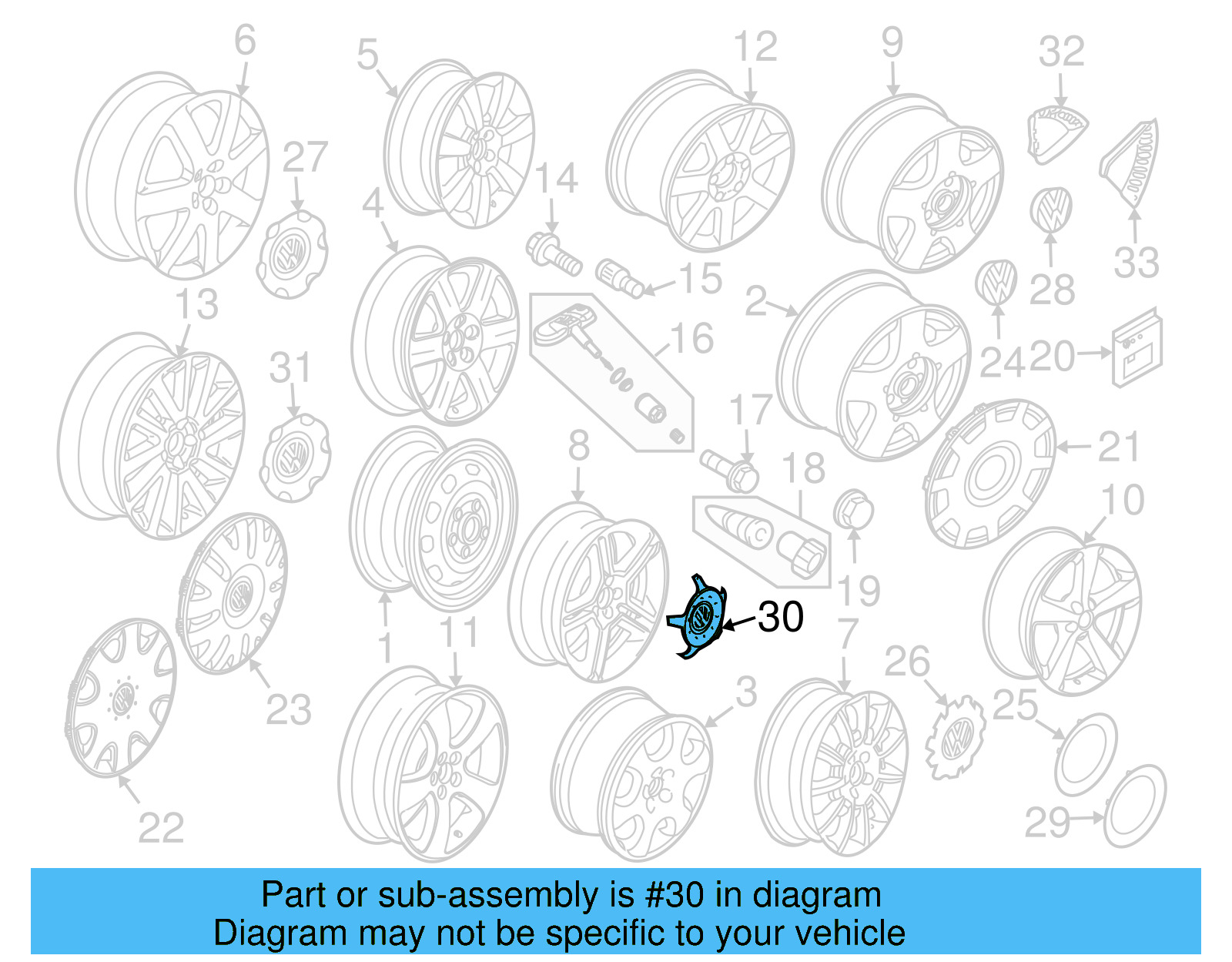 Center Cap 1C0-601-149-M-GRB - View 22