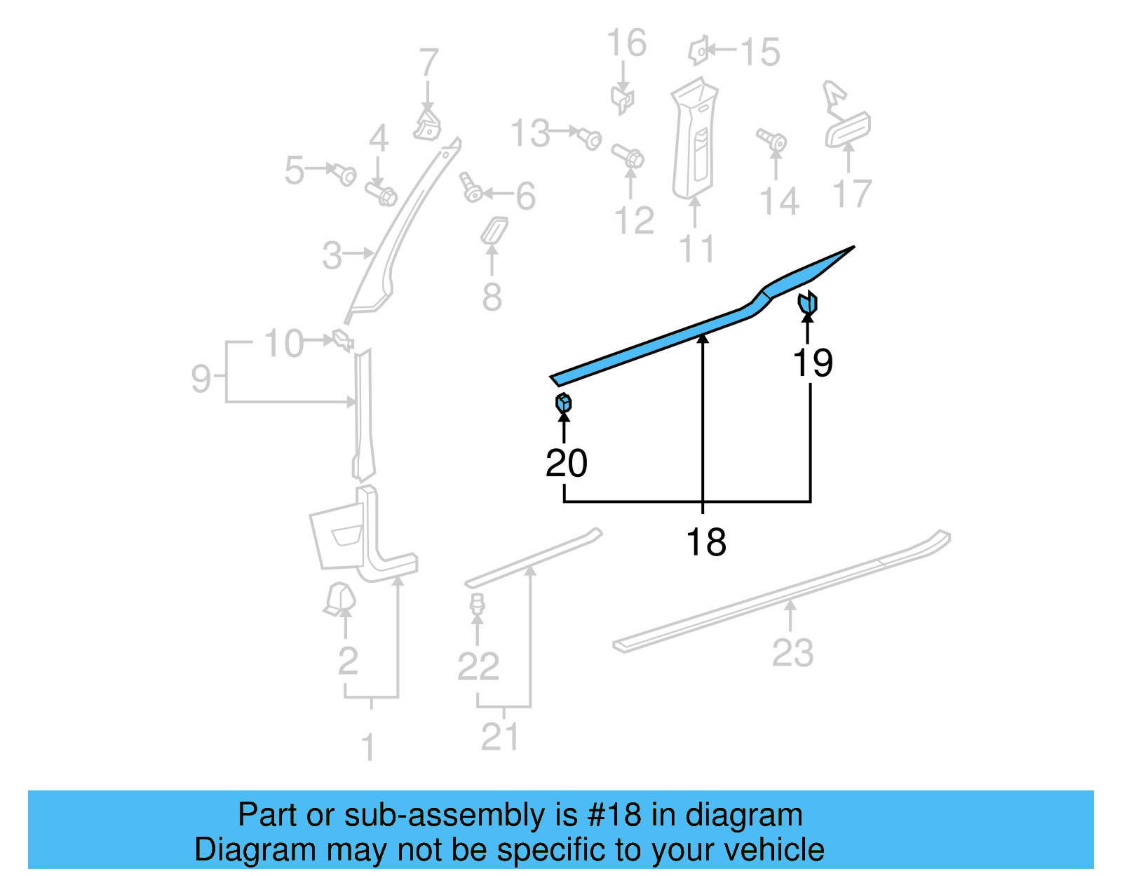 Carpet Retainer 1K3-853-371-B-71N - View 13
