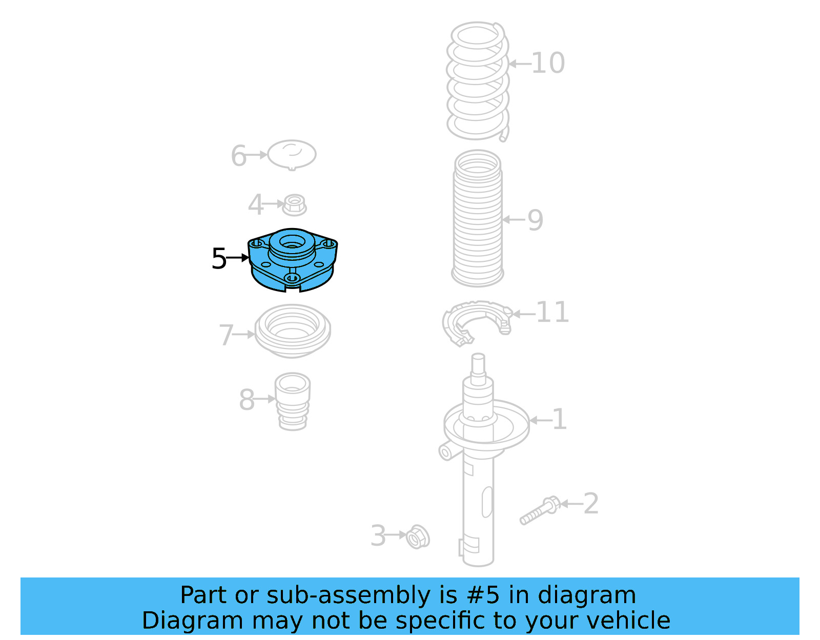 Strut Mount 1EA-412-331-B - View 3
