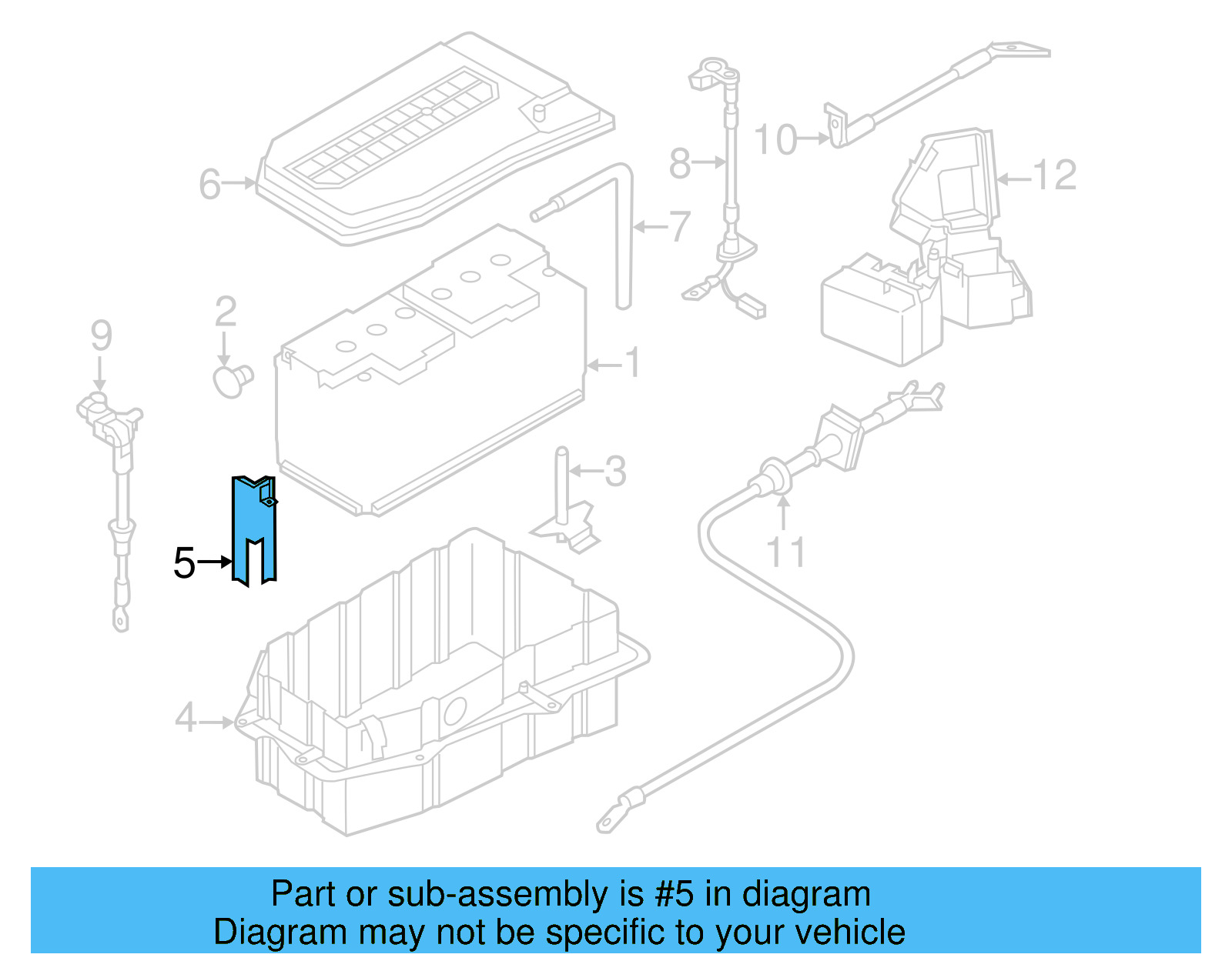 Battery Box Bracket 7L0-801-387-D - View 9