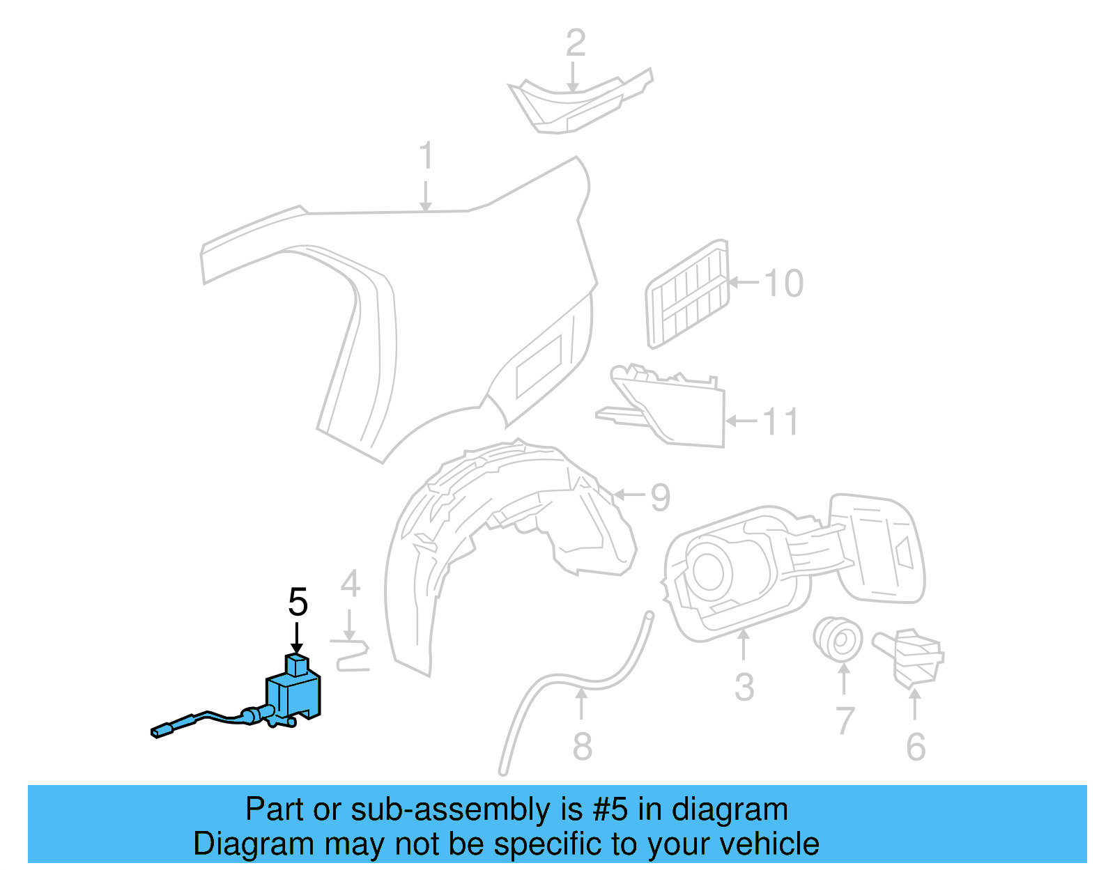 Fuel Door Latch 1K5-810-773-A - View 11