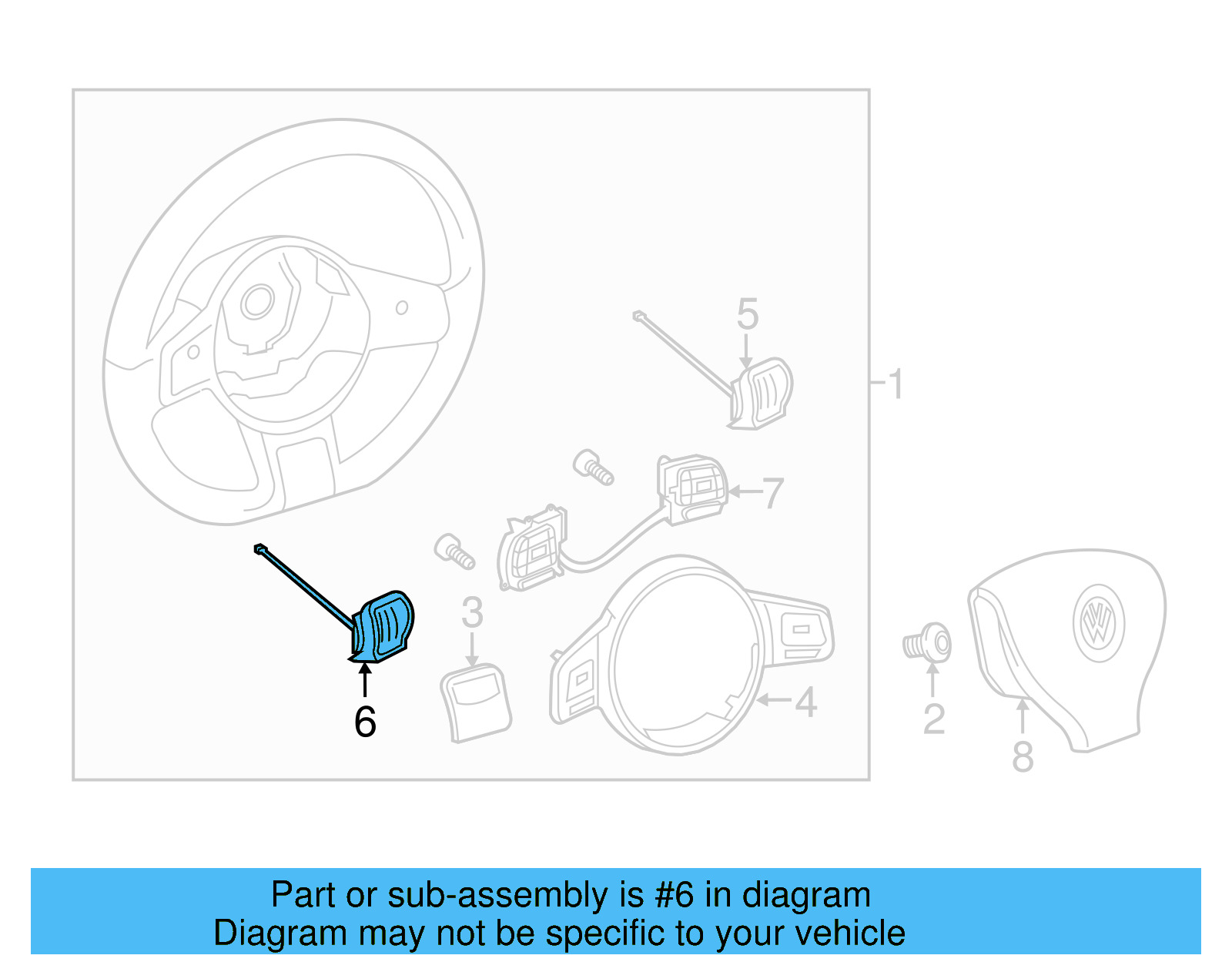 Shift Paddle 5C0-951-527 - View 2
