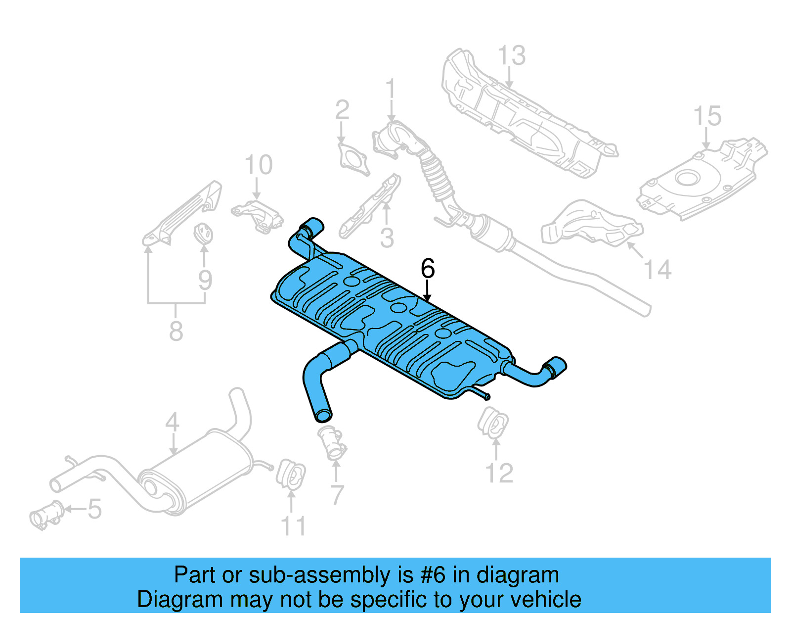 Rear Muffler 5K6-253-609-AS - View 4