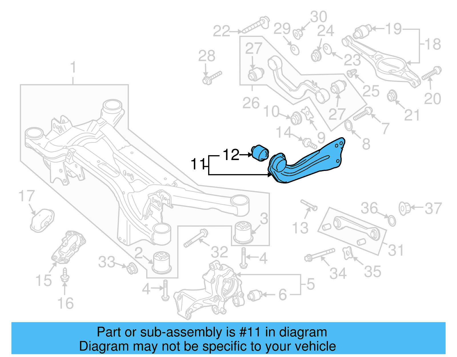 Trailing Arm 3C0-505-223-F - View 3