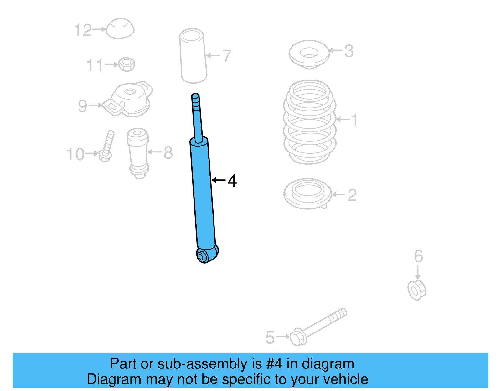 Suspension Shock Absorber 5Q0-513-045-AK - View 6
