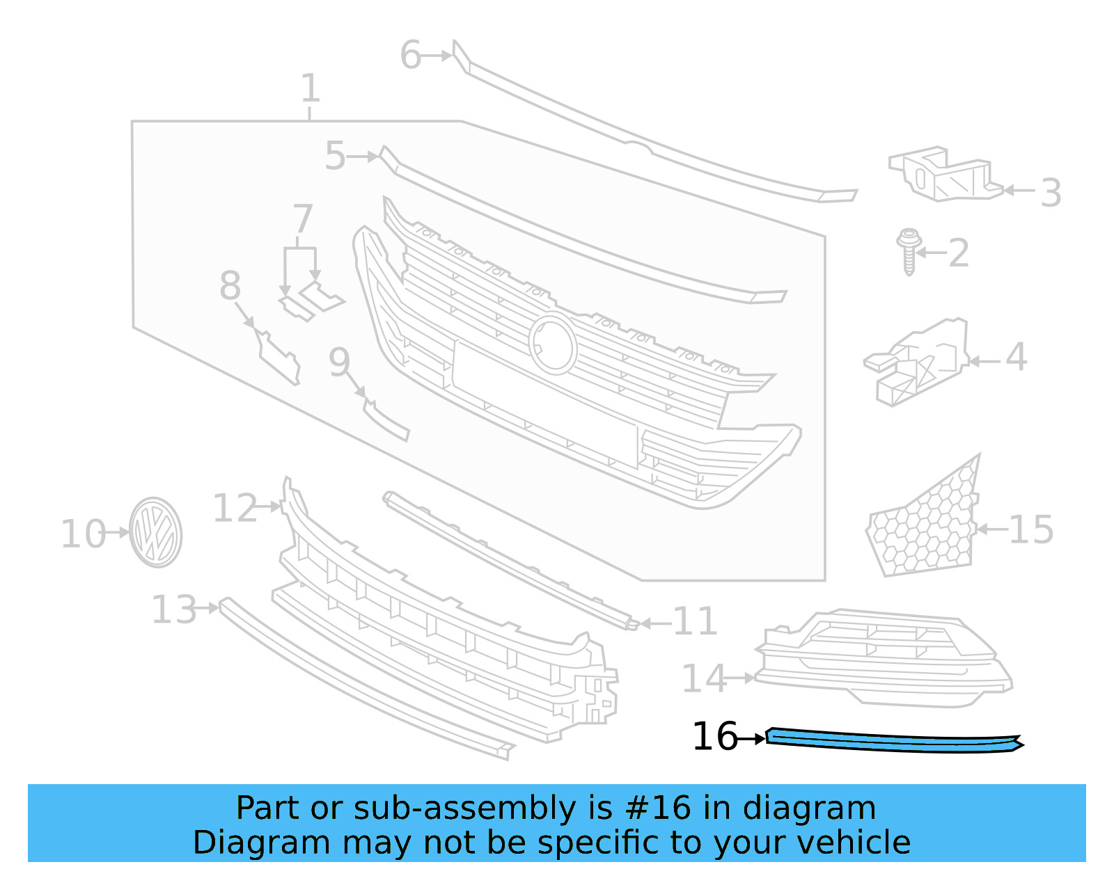 Trim Molding 3G8-853-253-2ZZ - View 6