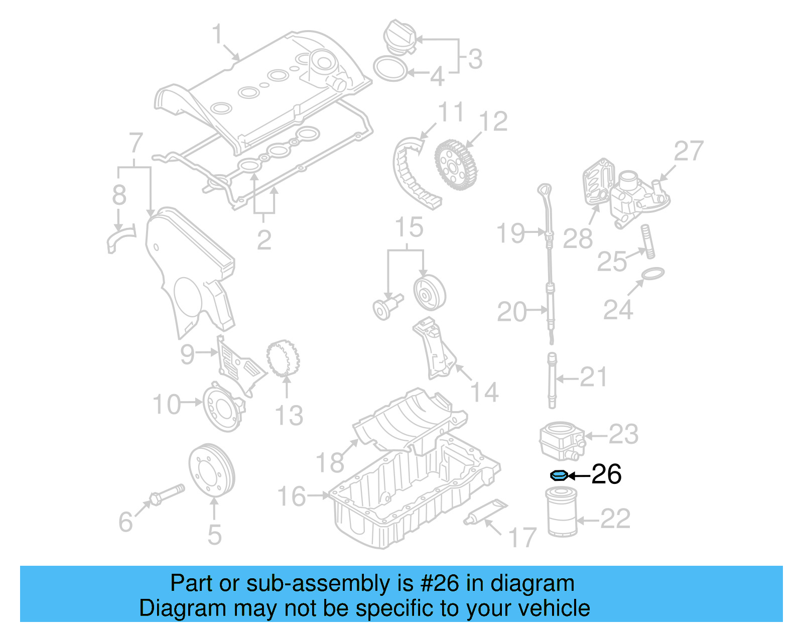Engine Oil Cooler Nut 068-115-723 - View 22
