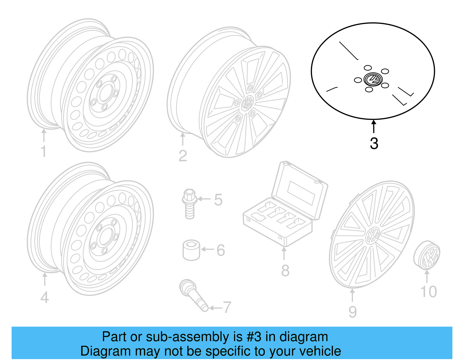 Wheel, Alloy 5GE-601-025-FZZ - View 22