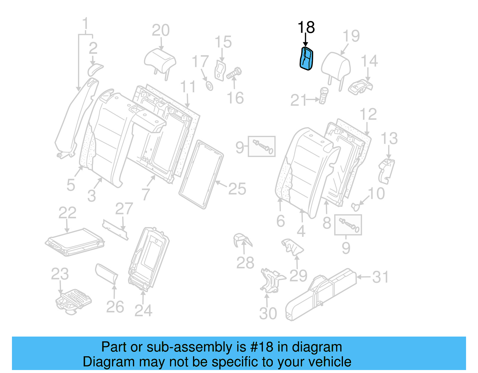 Bracket Cap 8E9-887-301-B-4PK - View 12