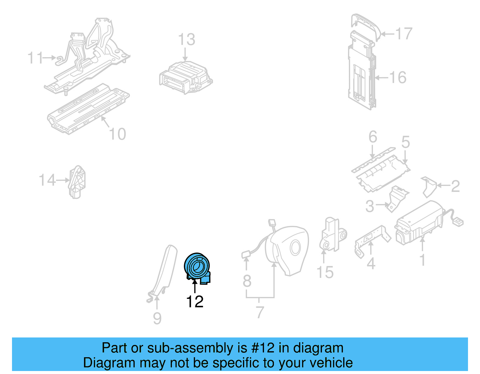 Clock Spring 5K0-953-569-AK - View 6