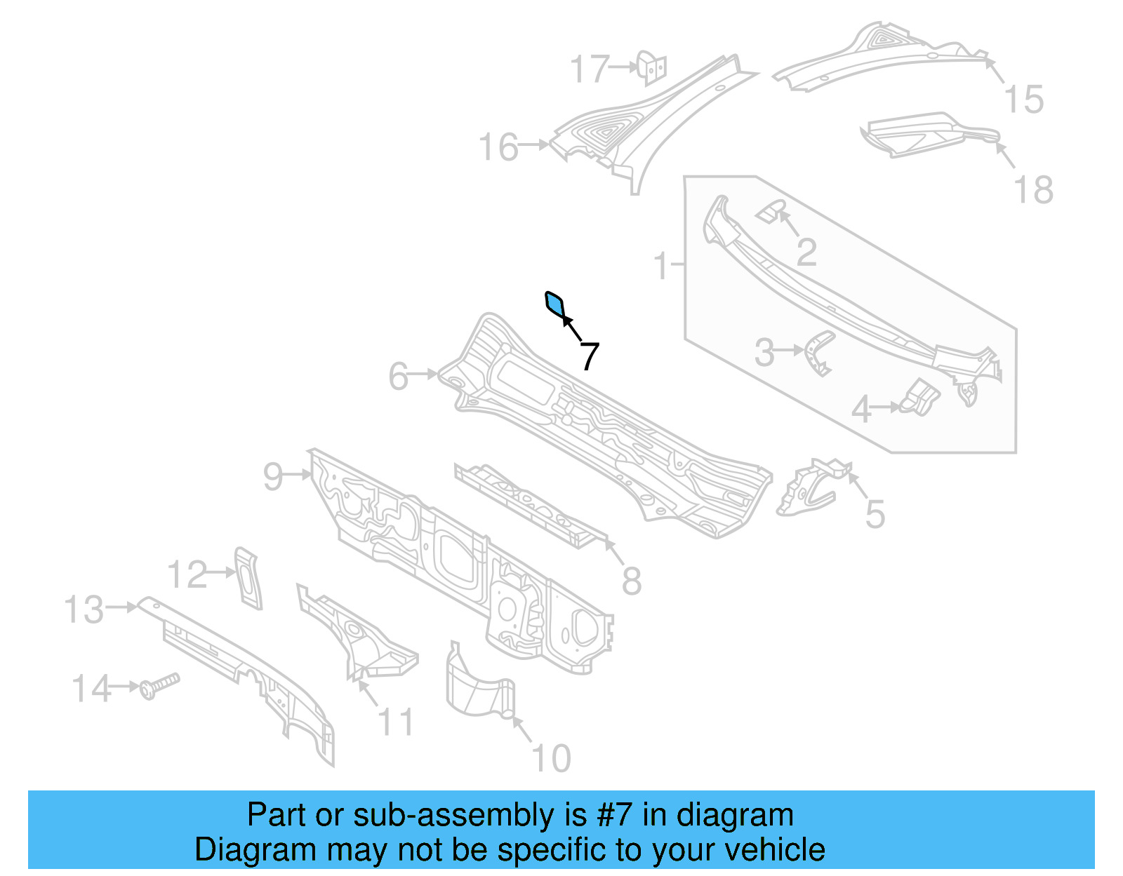 Cowl Panel Bracket 5TA-805-323 - View 4