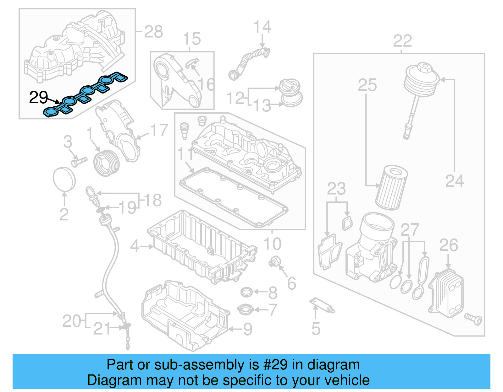 Manifold Gasket 03L-129-717-E - View 11