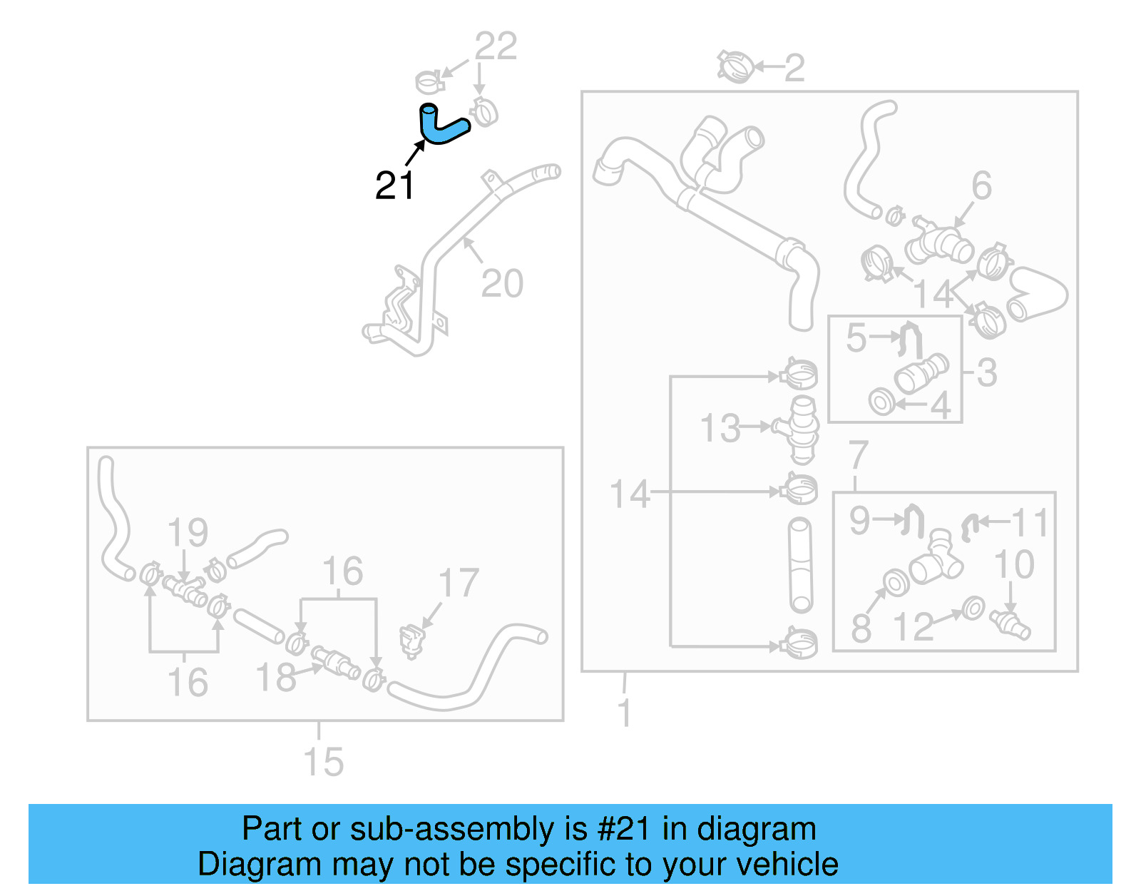 Connector Hose 3C0-121-058-AA - View 4