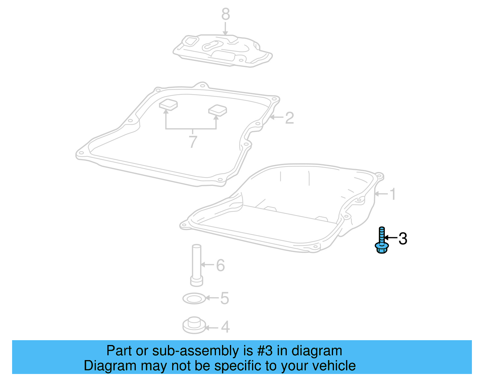 Trans Pan Bolt WHT-000-309 - View 8