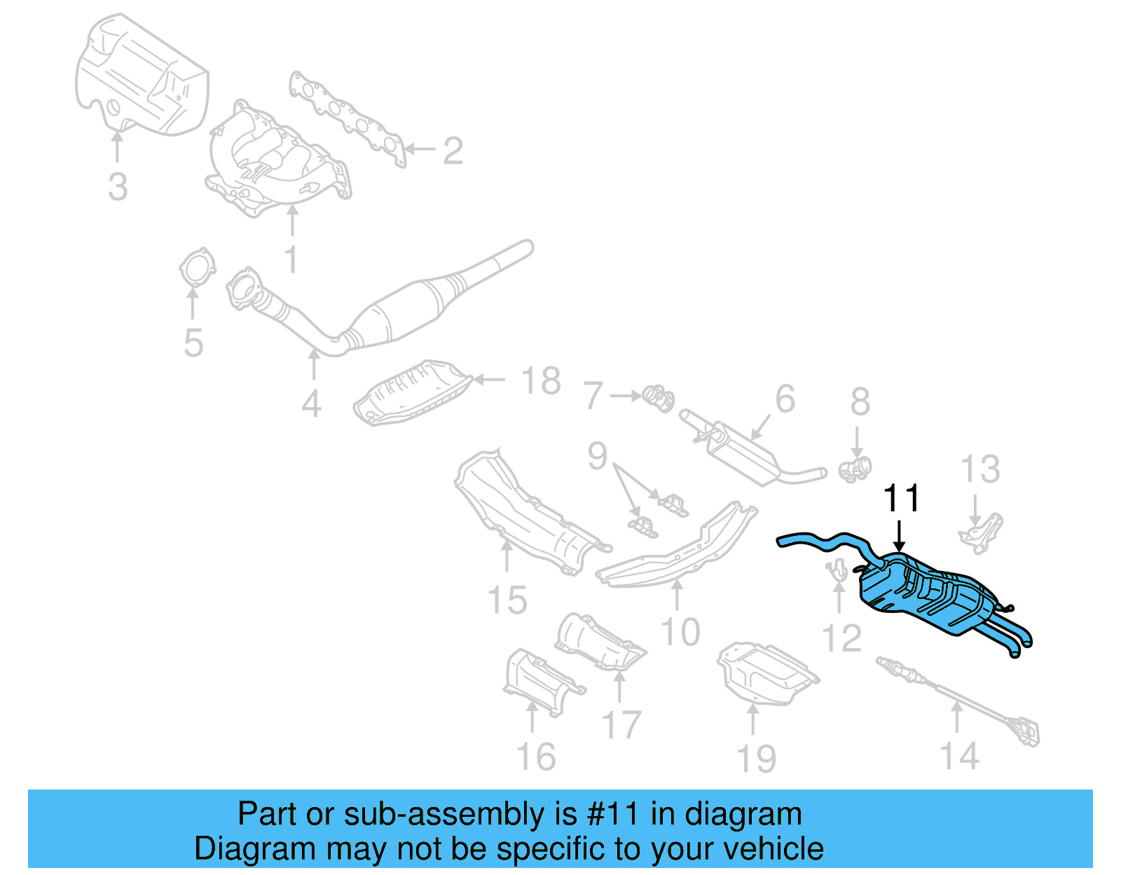 Rear Muffler 1J6-253-609-CE - View 5