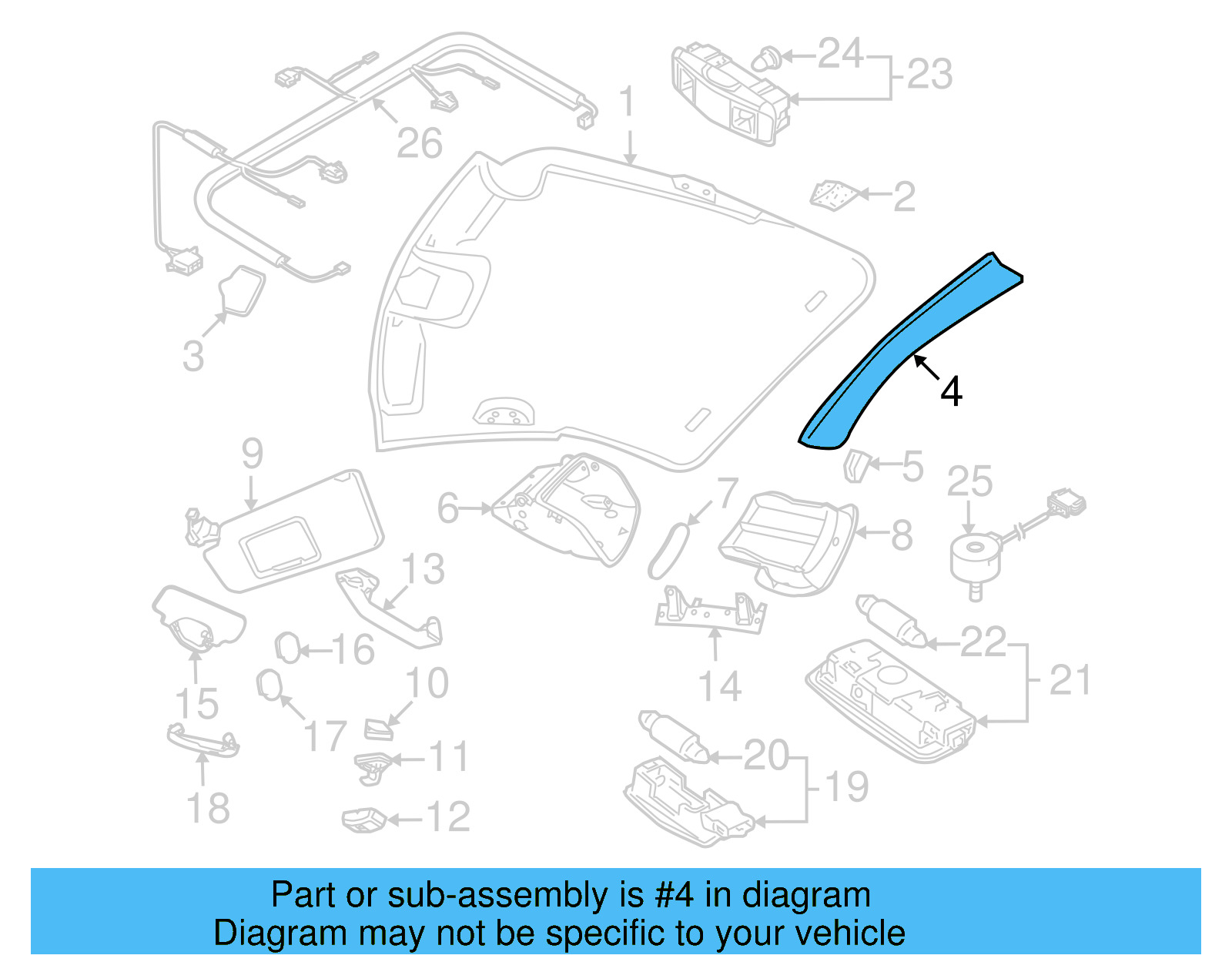 Rear Trim 1C0-867-617-G-6N6 - View 4
