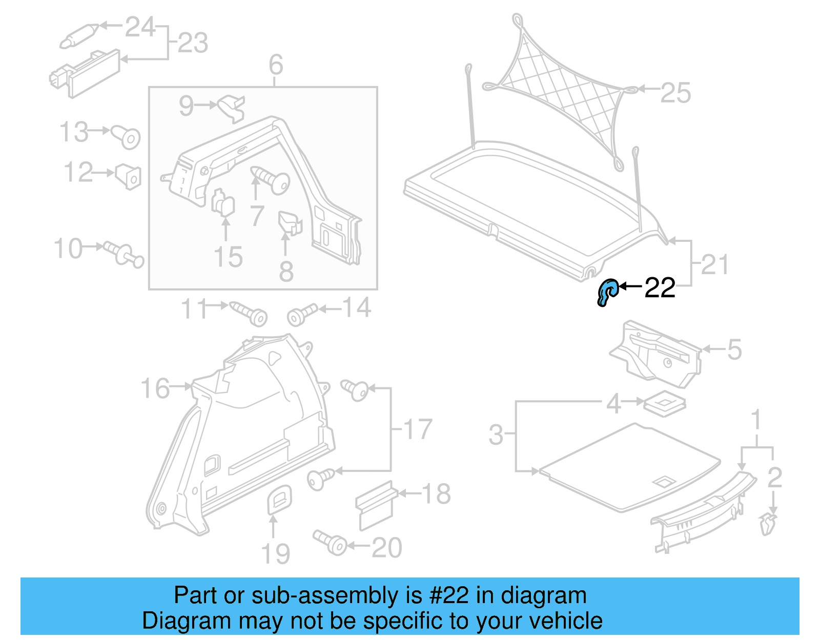 Tonneau Cover Hardware Kit 5G6-898-780 - View 10