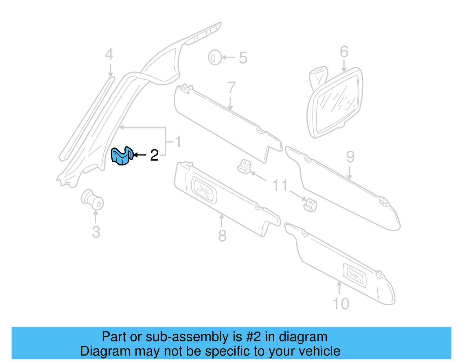 Windshield Pillar Trim Clip 701-867-331-A