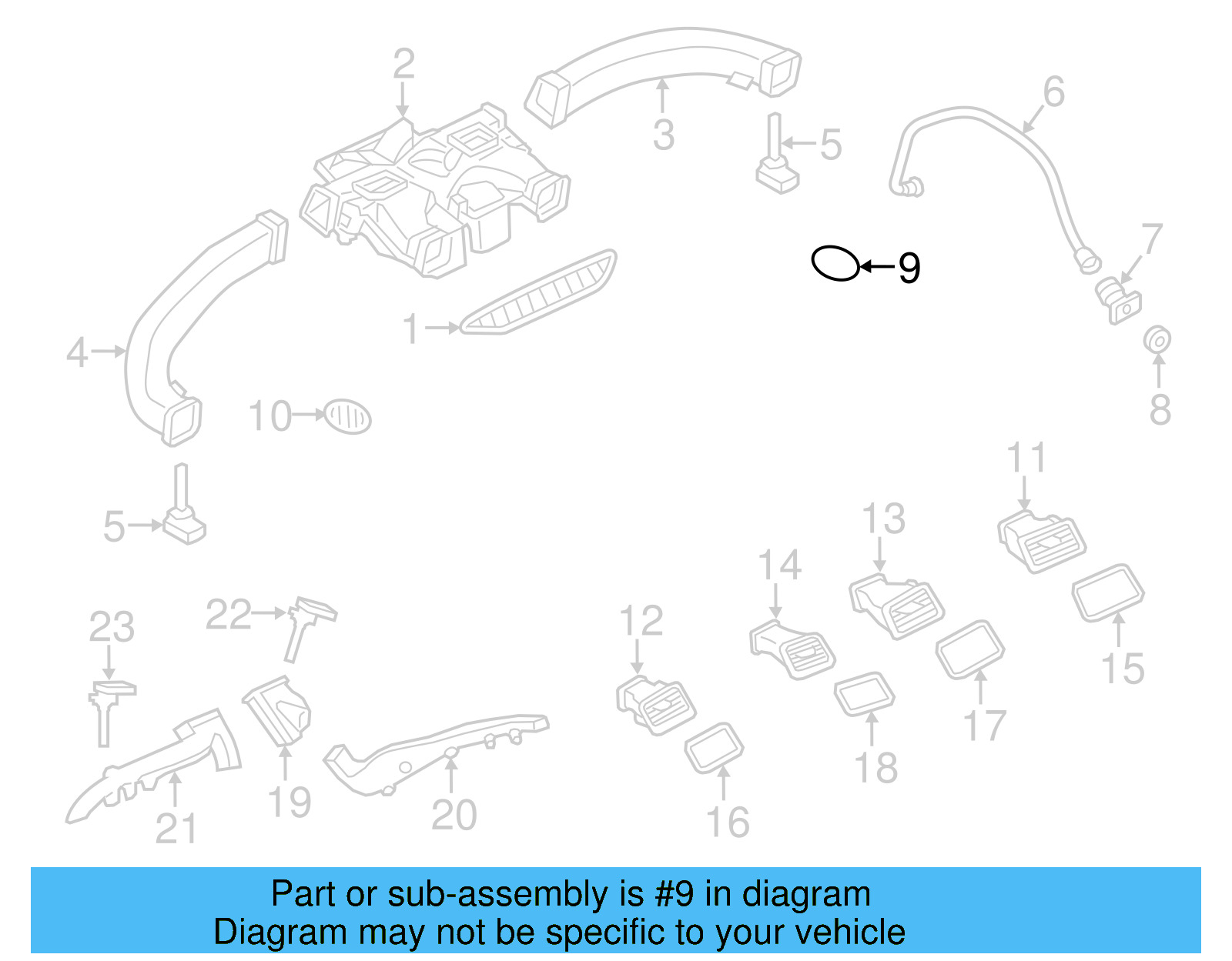 Defroster Nozzle 7P6-819-706-4A1 - View 14