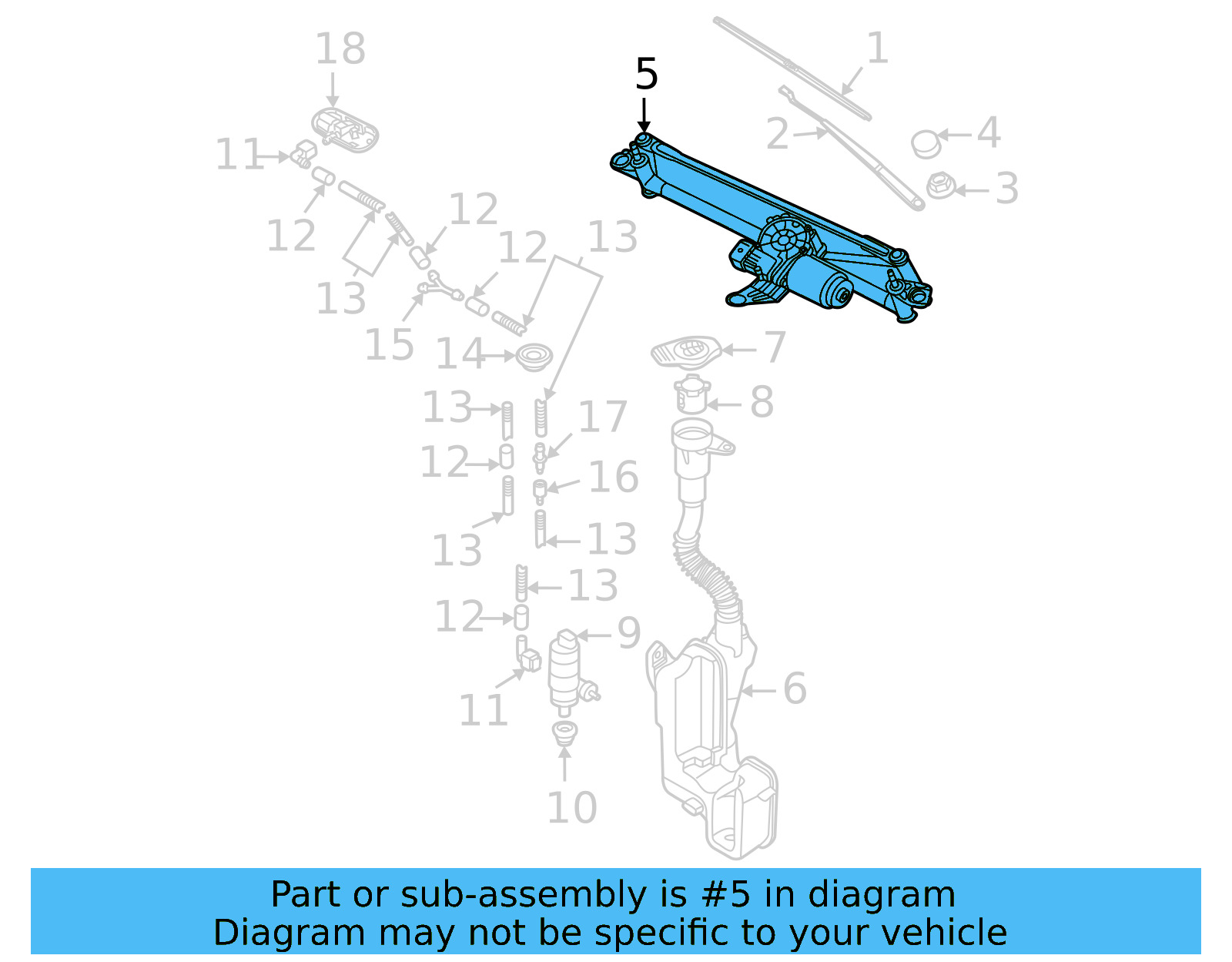 Wiper Linkage 2GJ-955-023-A - View 3