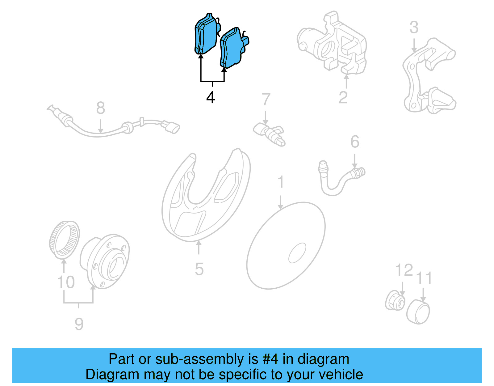 Brake Lining Rear 1J0-698-451-K - View 8