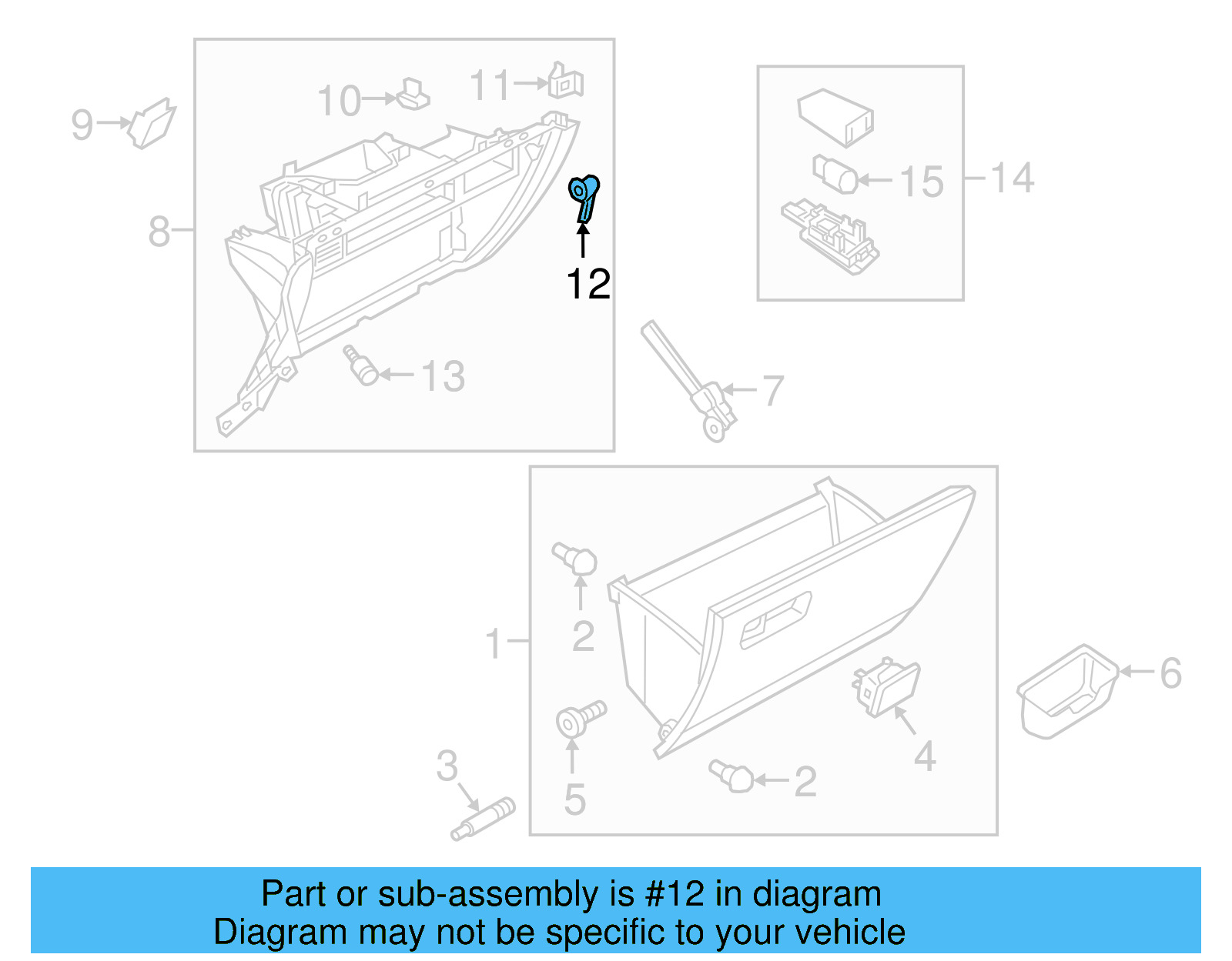 Glove Box Frame Lock Plate 5NN-858-539-9B9 - View 4