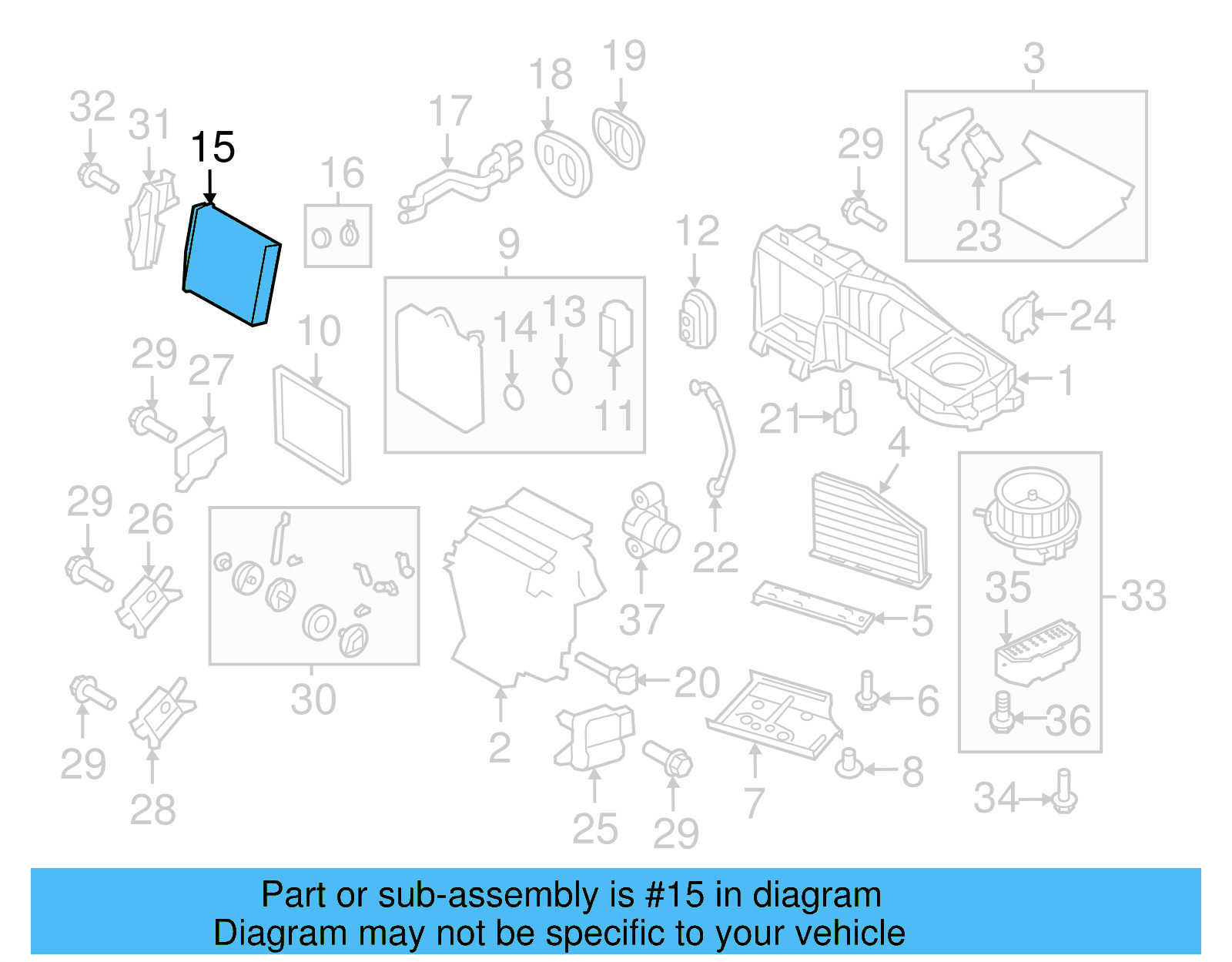 Heater Core 3C0-819-031-A - View 52