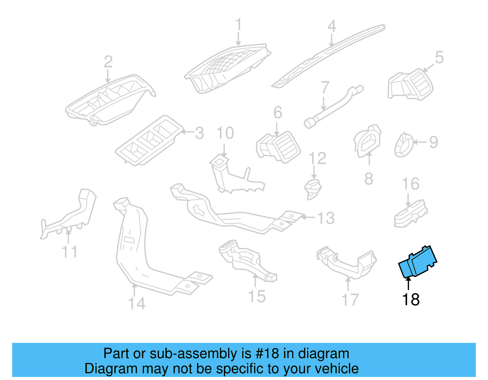 Air Outlet 1K0-819-203-A-71N - View 6