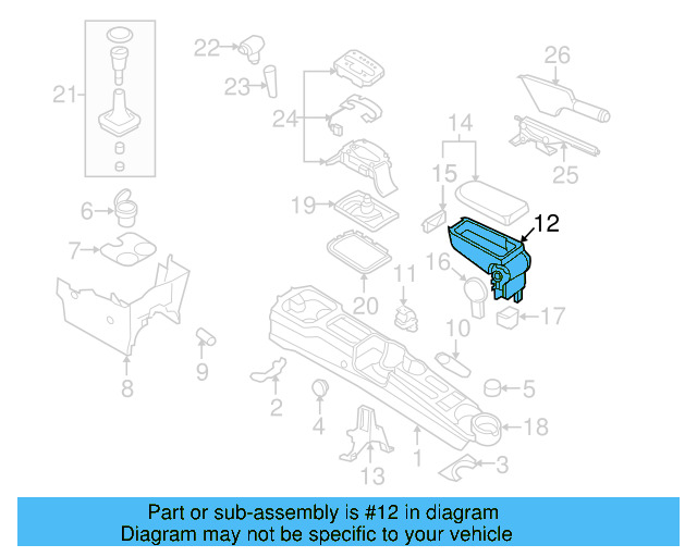 Armrest Base 3B0-867-174-7DE - View 3
