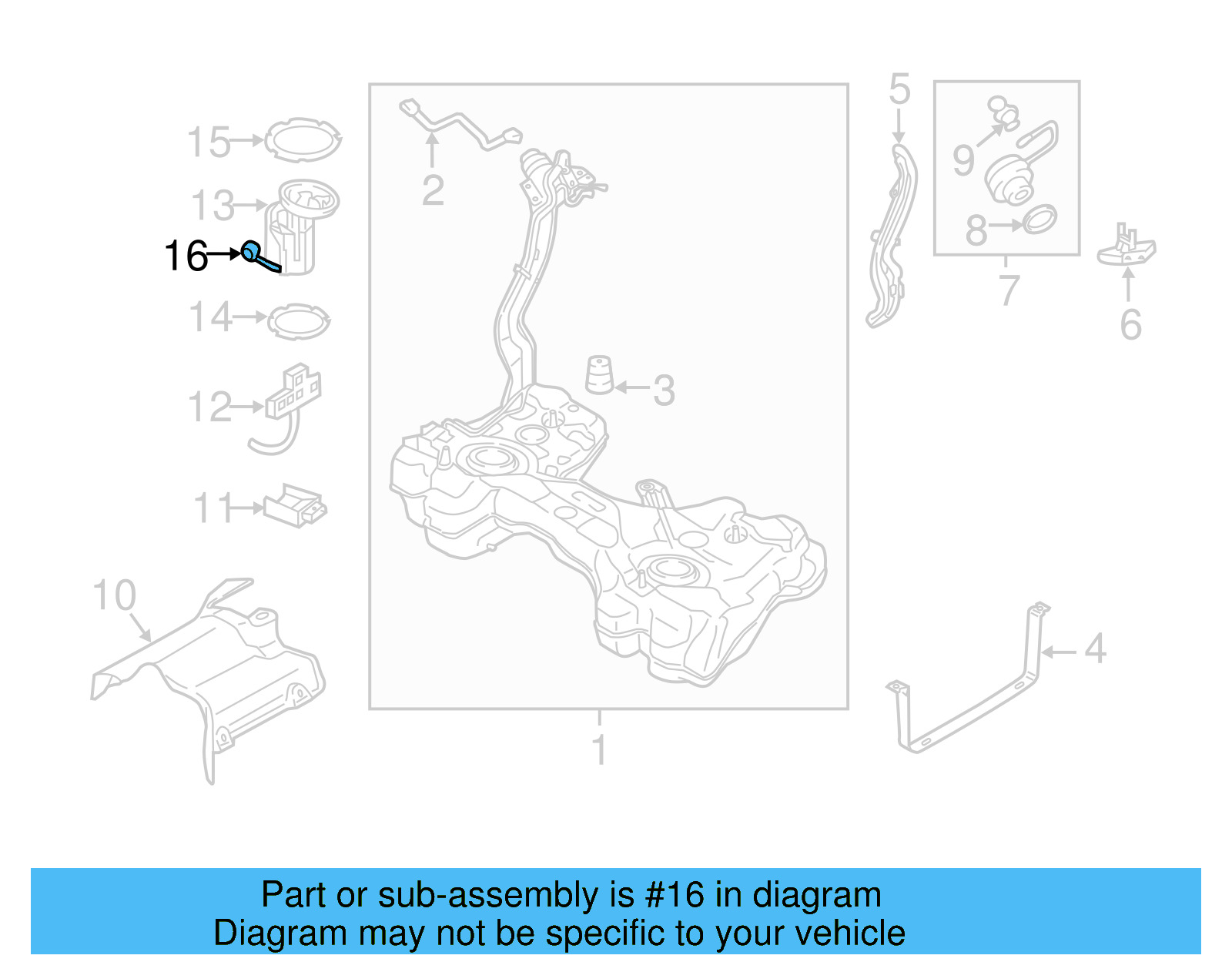 Fuel Gauge Sending Unit 5Q0-919-673-AK - View 16