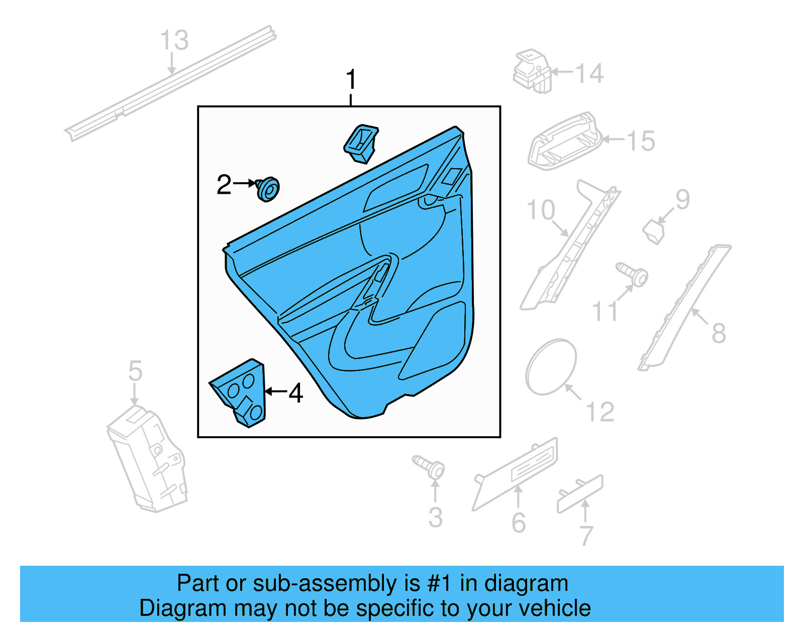 Door Trim Panel 5N0867212EIRP - View 4
