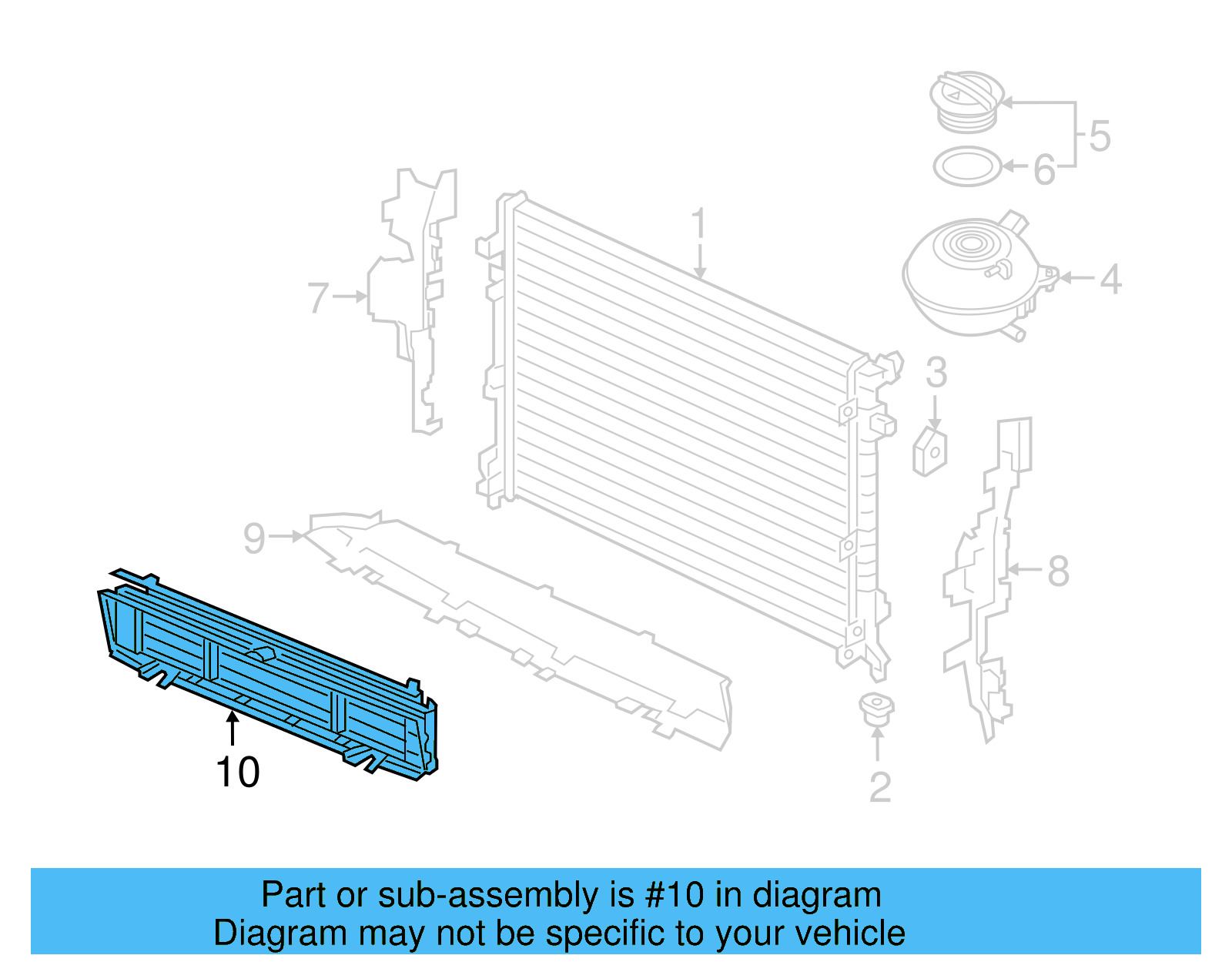Radiator Shutter Assembly 3CM-122-321-A - View 6