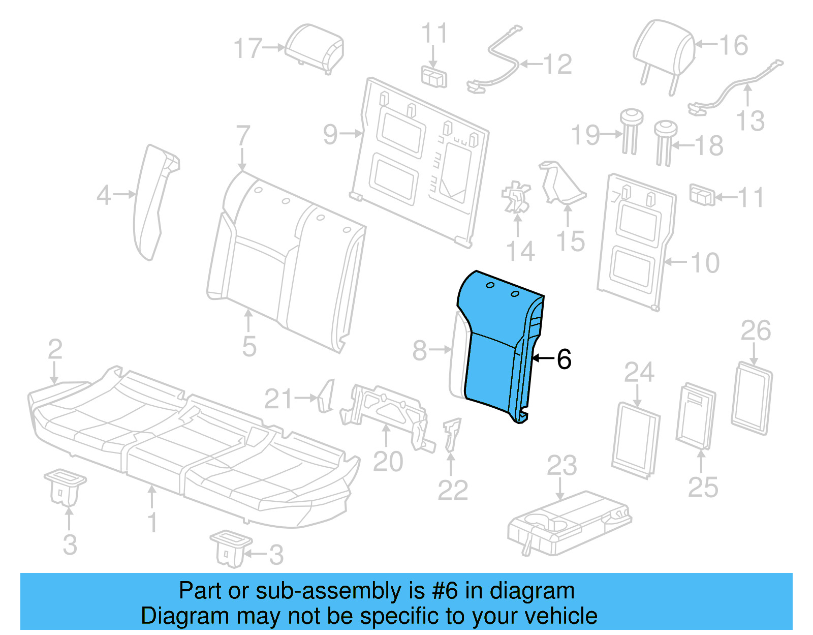 Seat Back Cover 5C6-885-805-BF-WLY - View 4