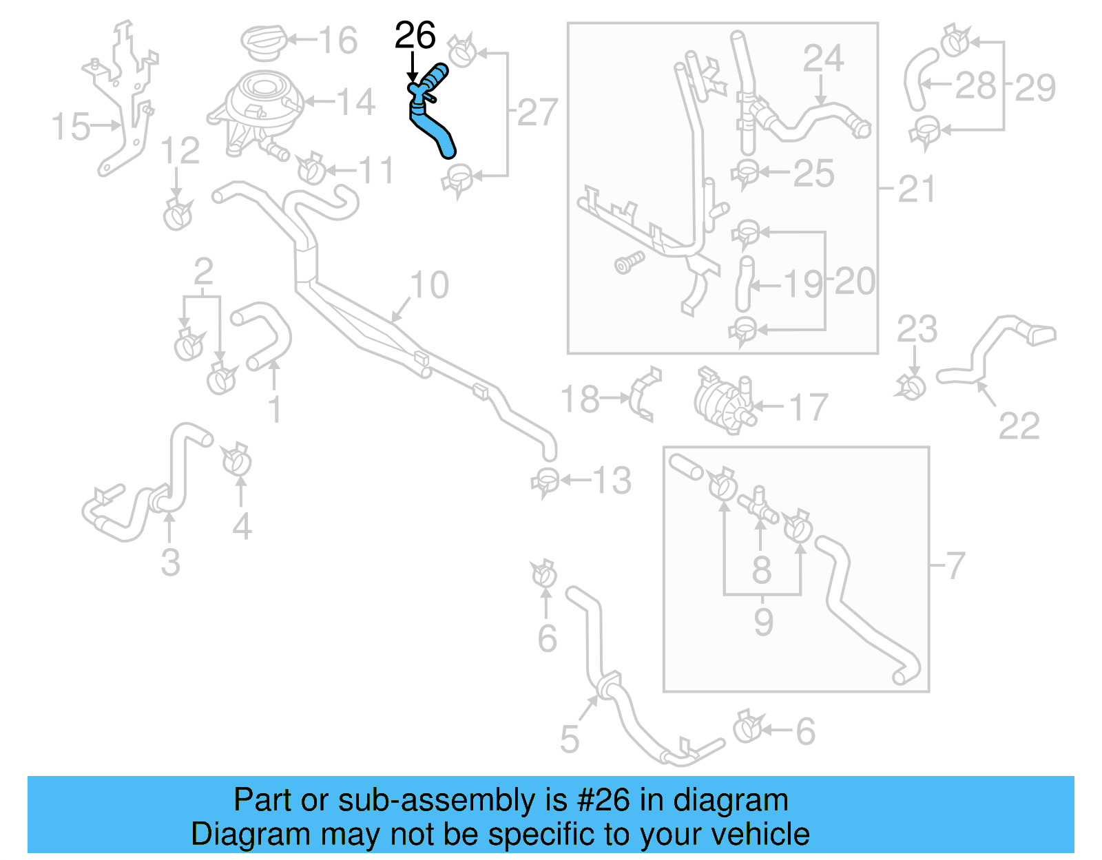 Water Outlet 7P0-122-051-D - View 13